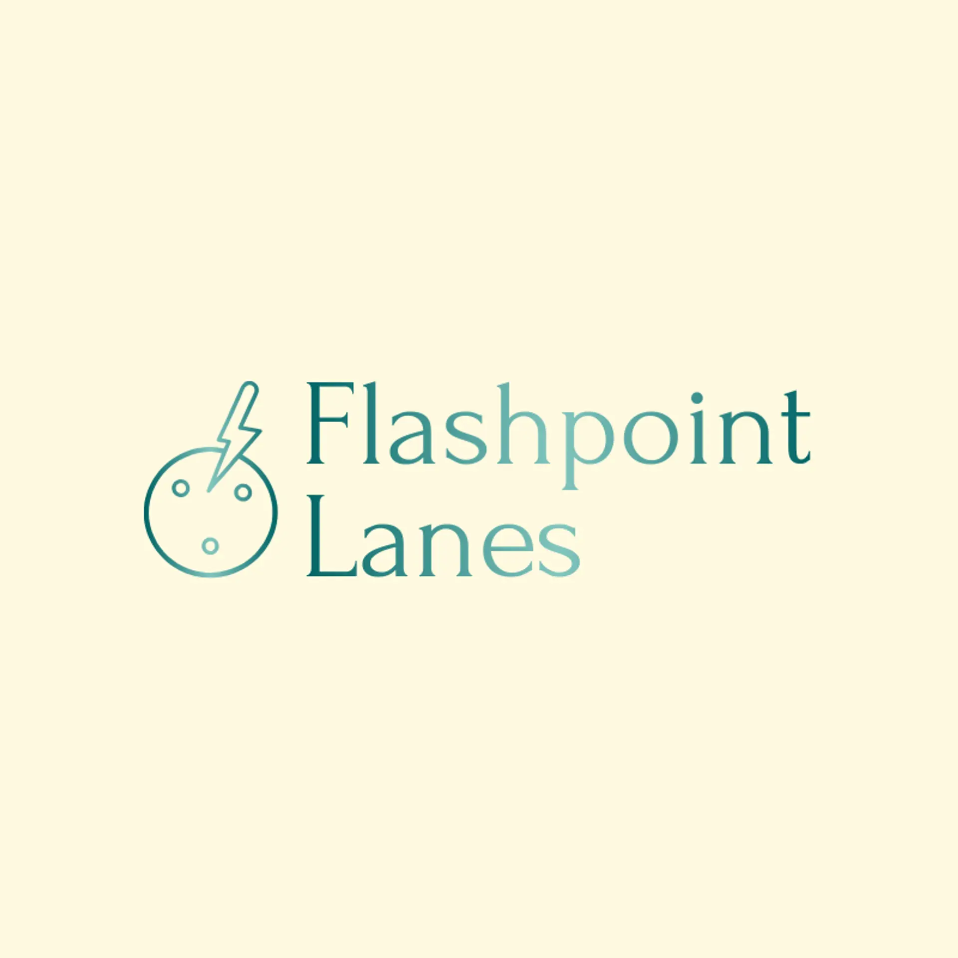Flashpoint Lanes logo for bowling