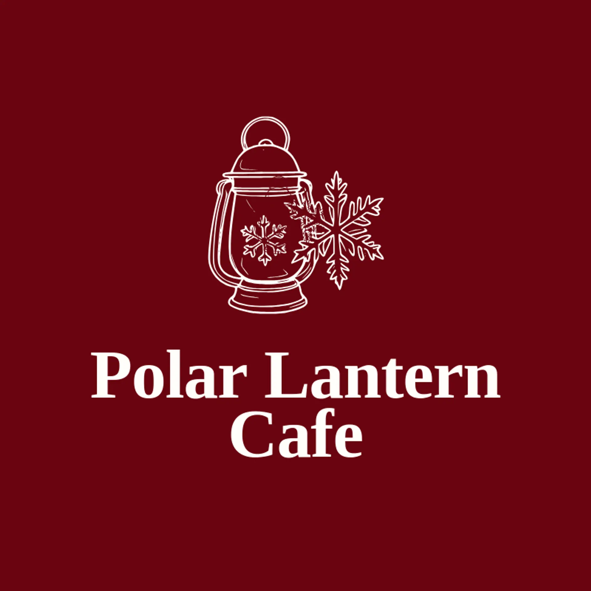 Polar Lantern Cafe logo for winter