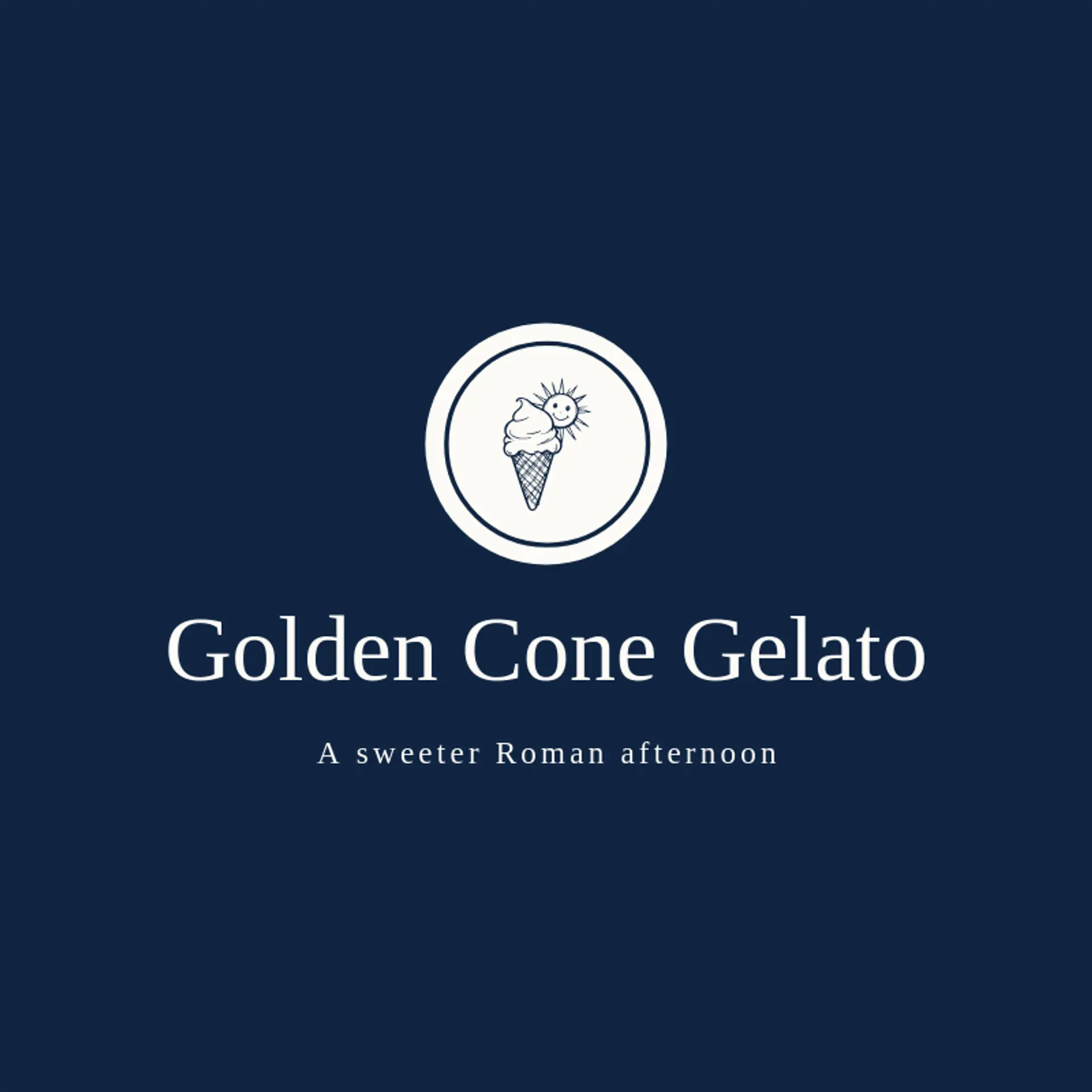 Golden Cone Gelato logo for rome