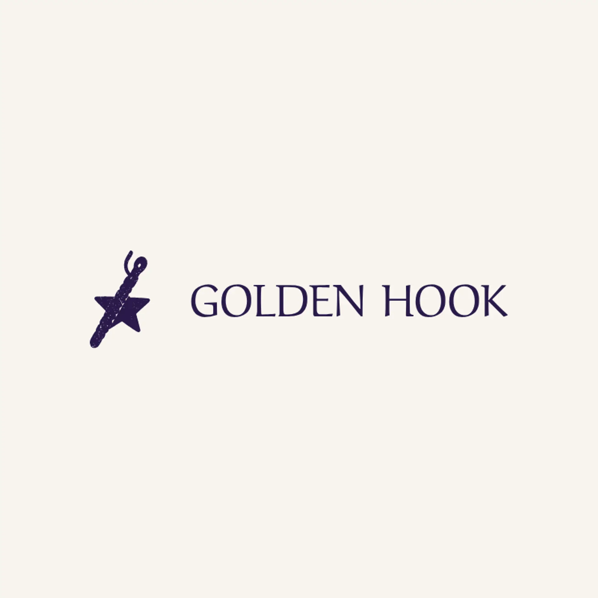 Golden Hook logo for crochet