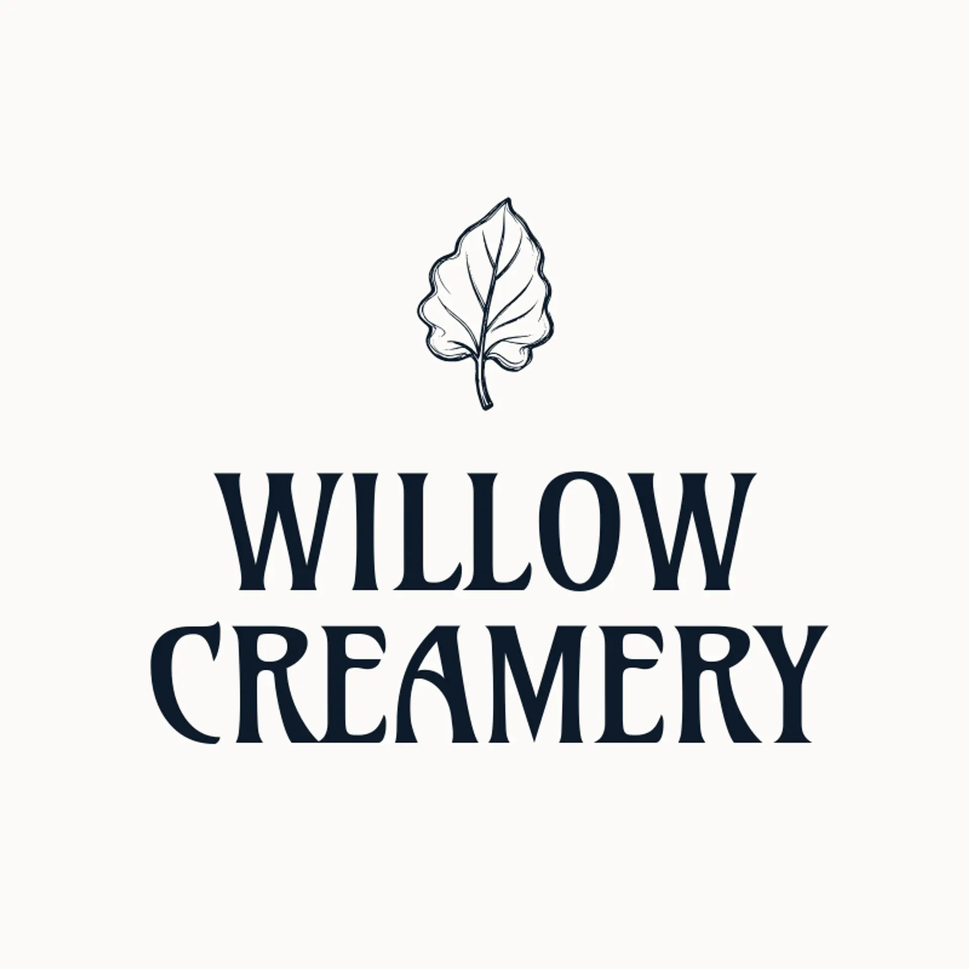 Willow Creamery logo for dairy