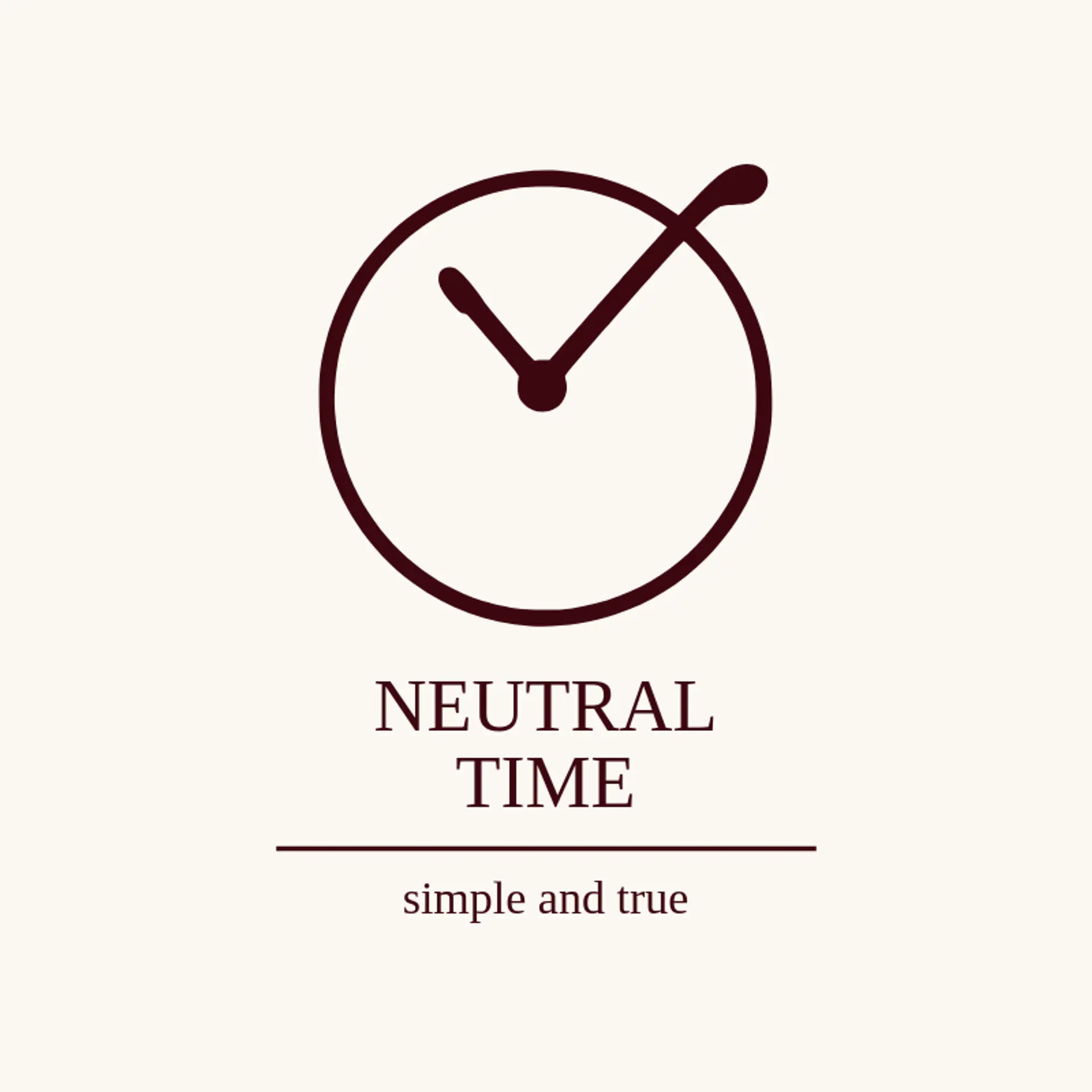 Neutral Time logo for clock