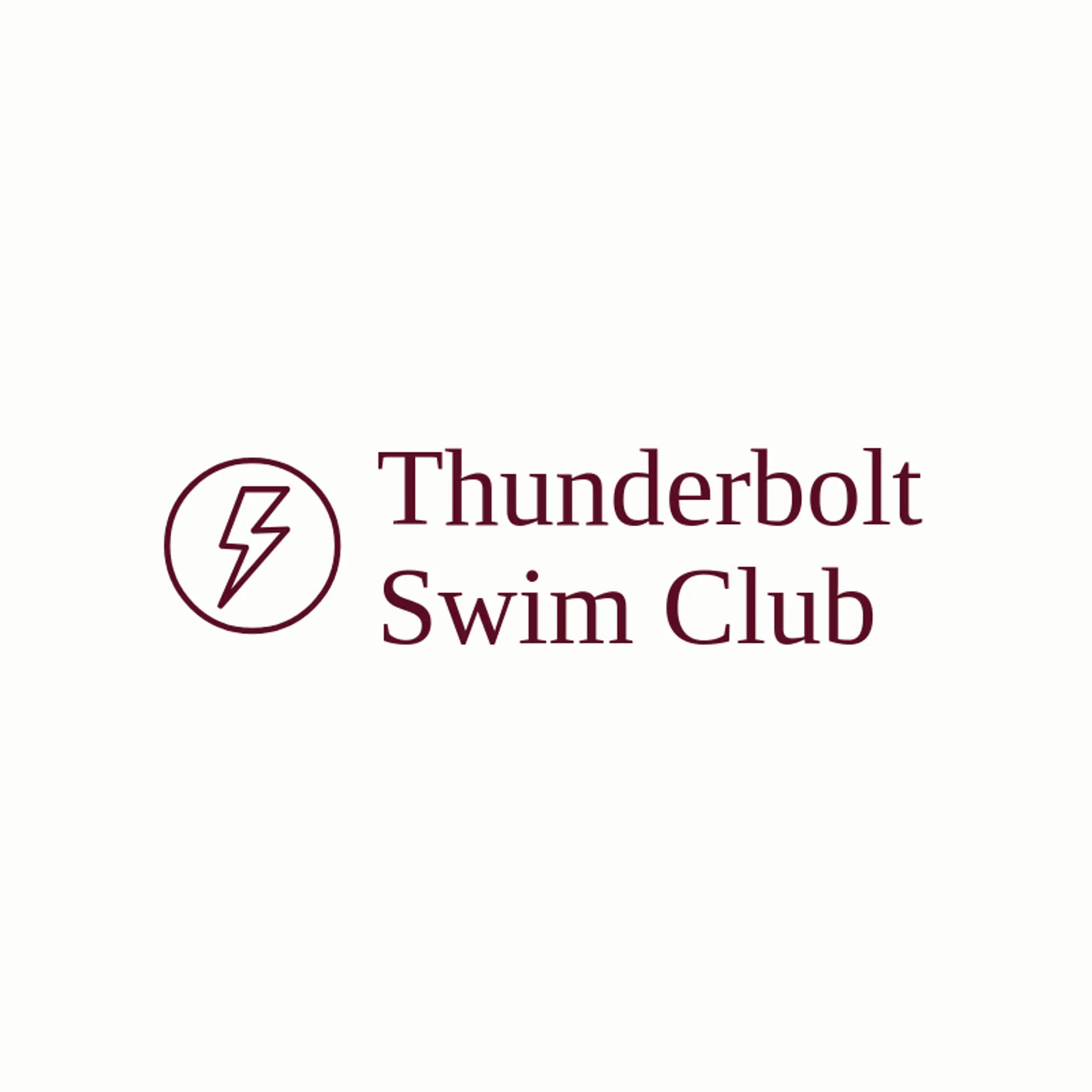 Thunderbolt Swim Club logo for thunder
