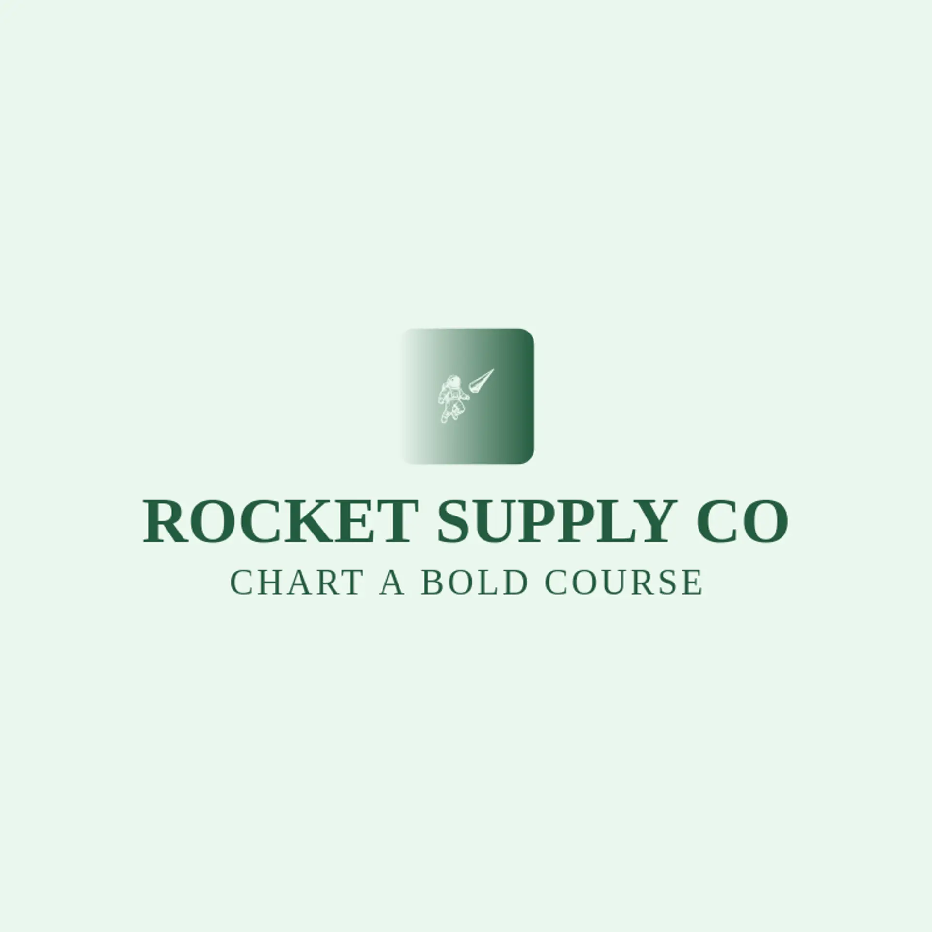 Rocket Supply Co logo for astronaut