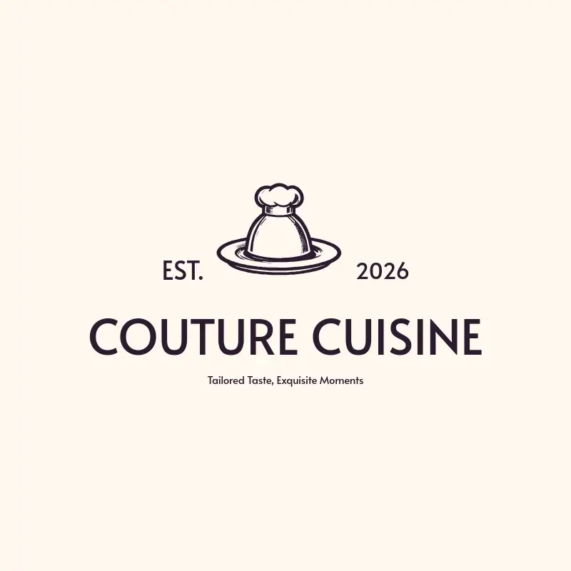 The blog name Couture Cuisine as a branded logo with a single color icon