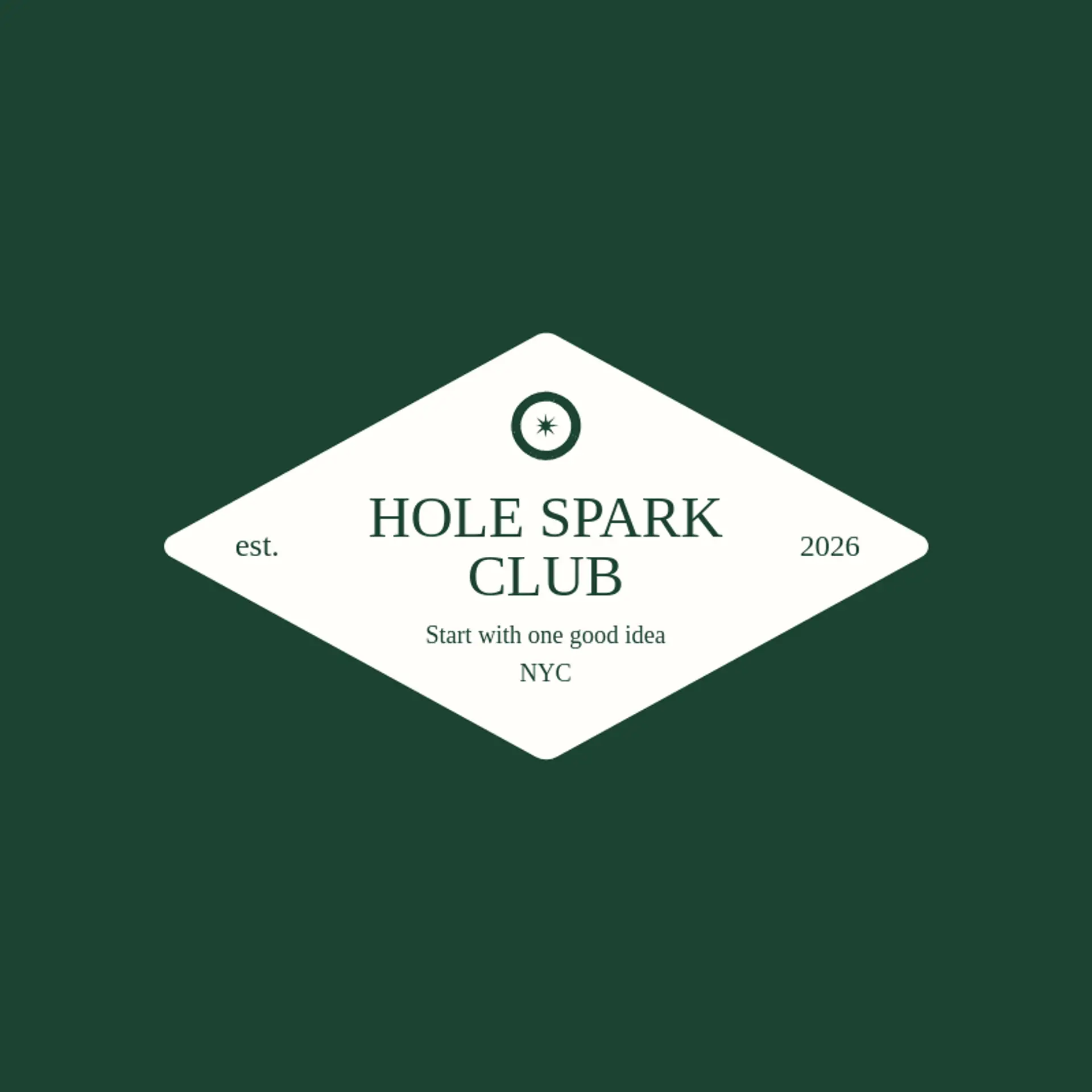 Hole Spark Club logo for hole