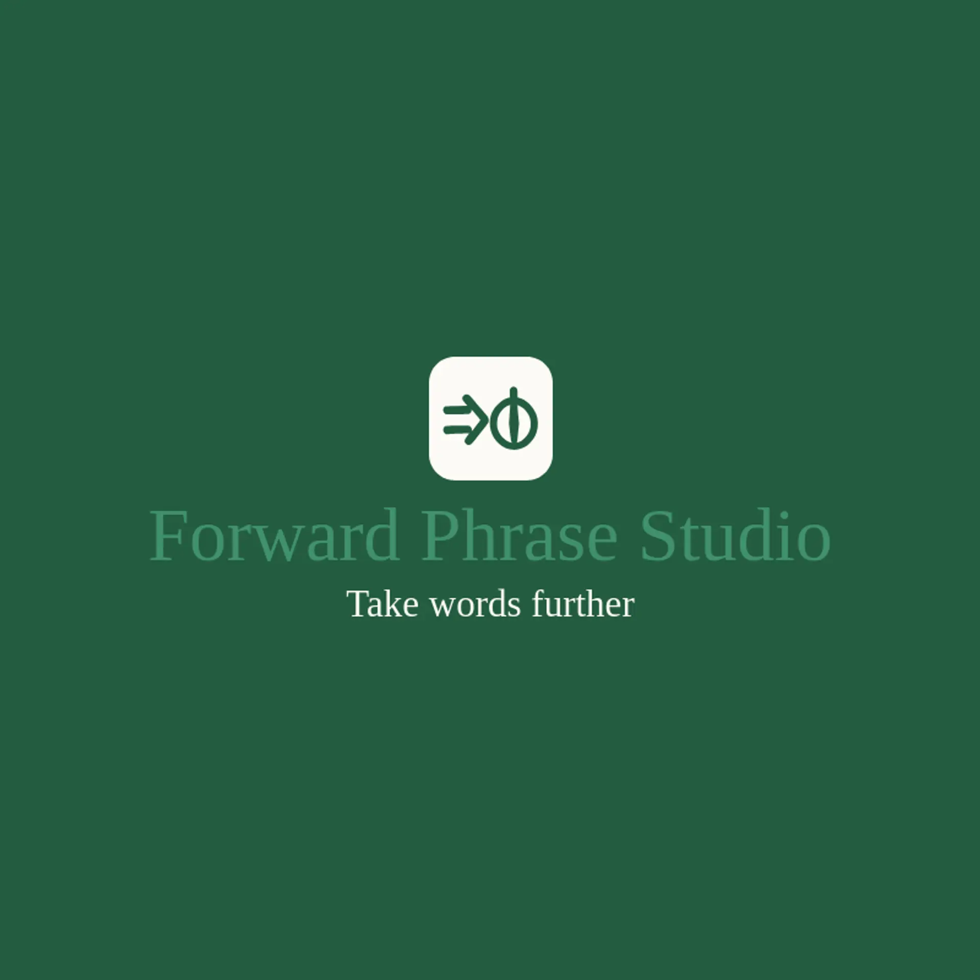 Forward Phrase Studio logo for translation