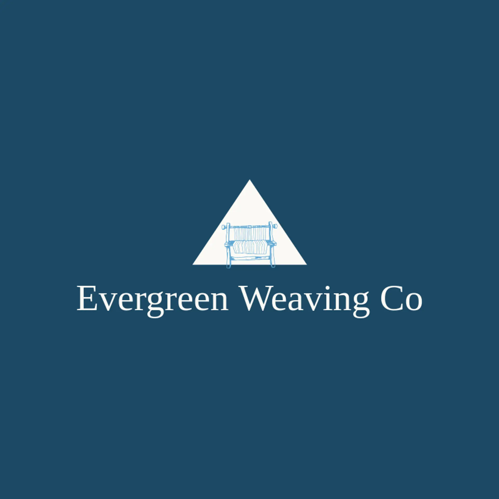 Evergreen Weaving Co logo for loom