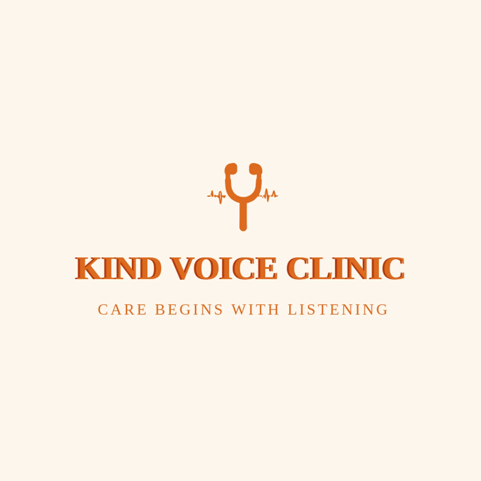 Kind Voice Clinic logo for stethoscope