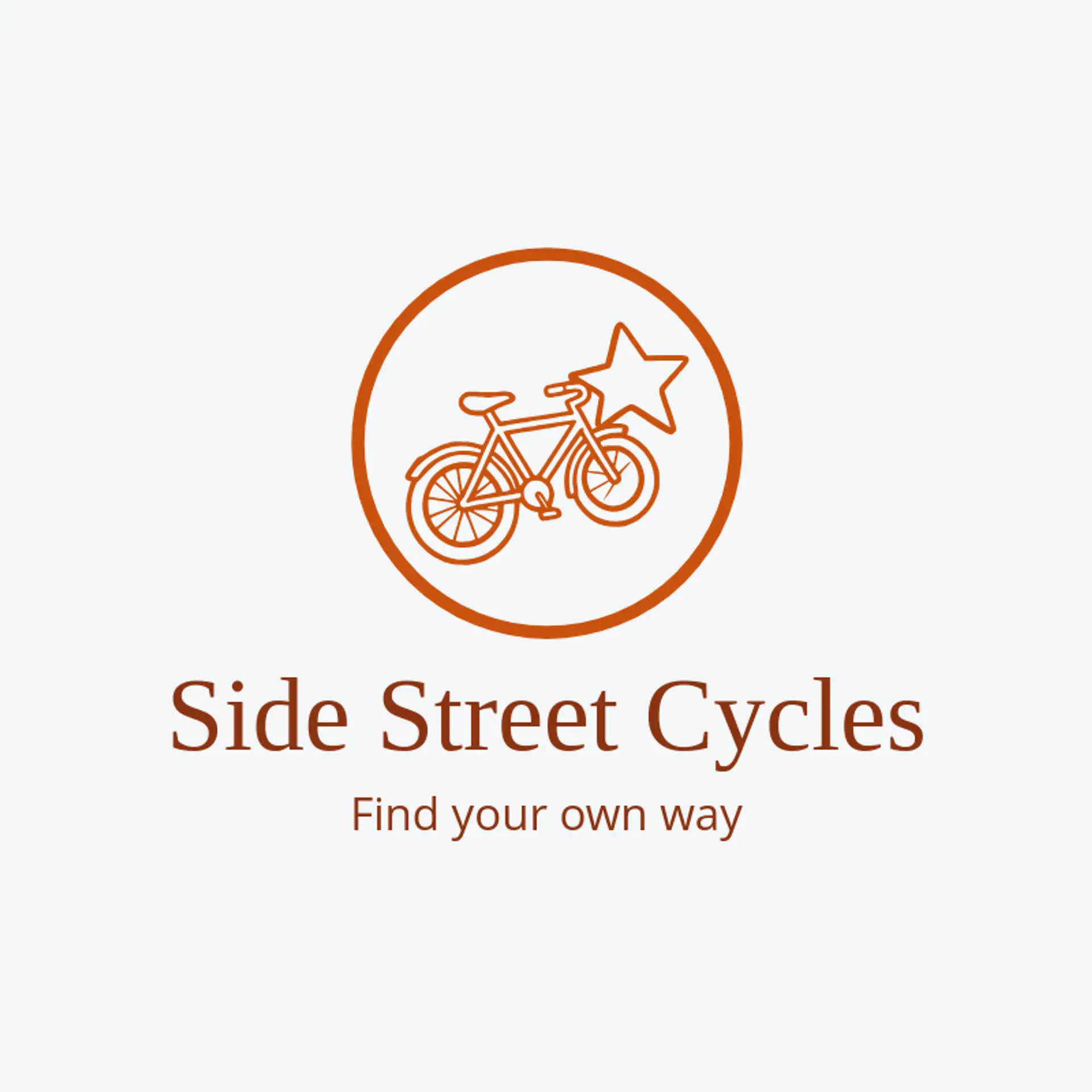 Side Street Cycles logo for small business