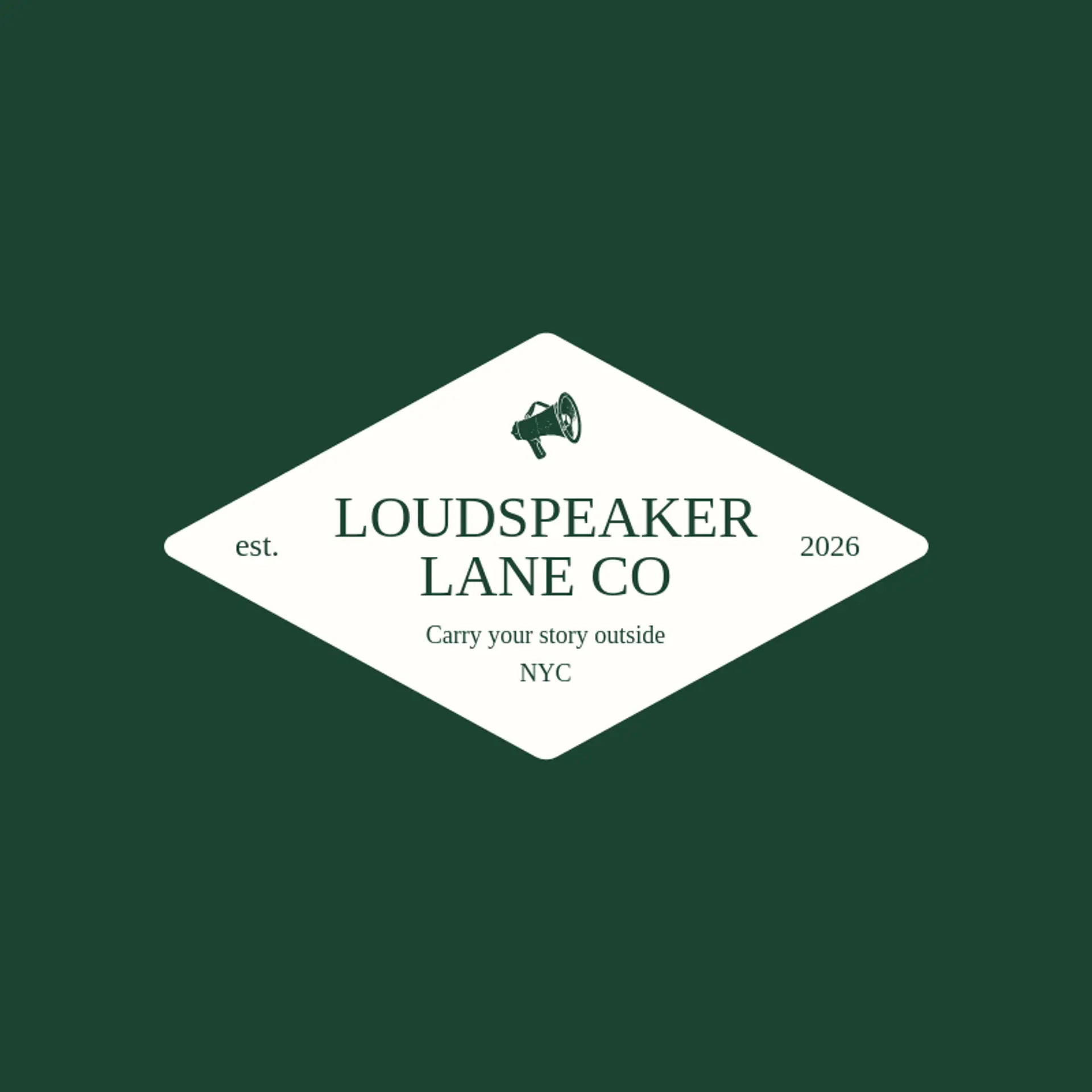 Loudspeaker Lane Co logo for megaphone