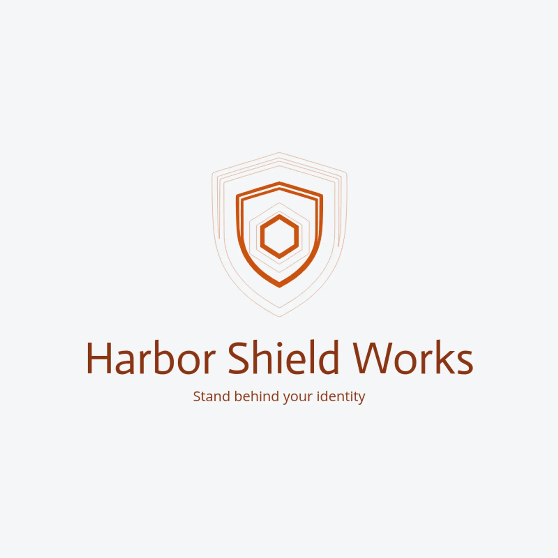 Harbor Shield Works logo for hexagon