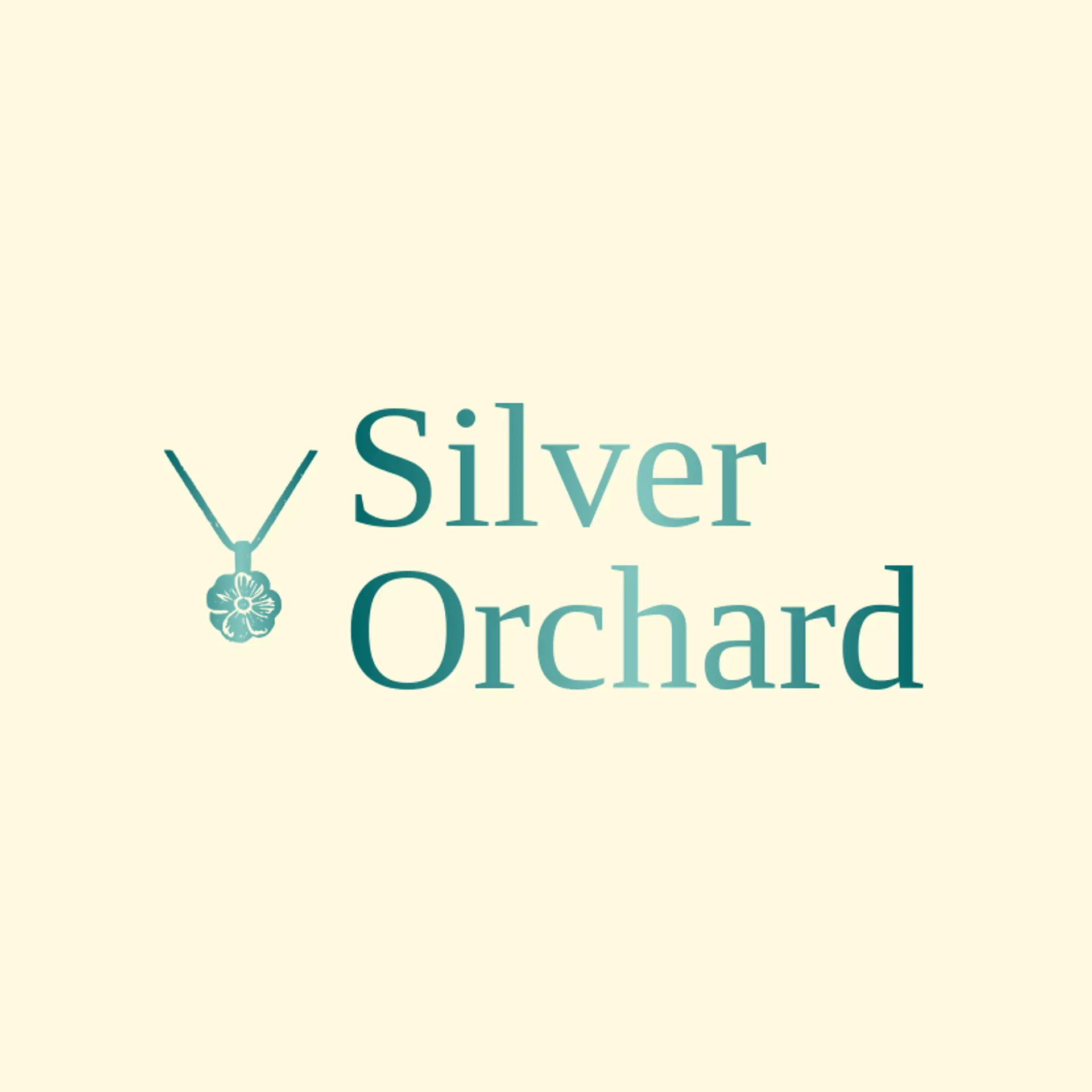 Silver Orchard logo for necklace