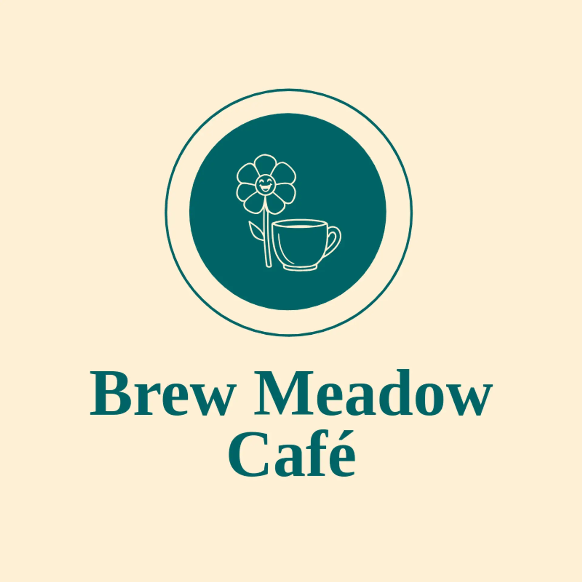 Brew Meadow Café logo for coffee cup