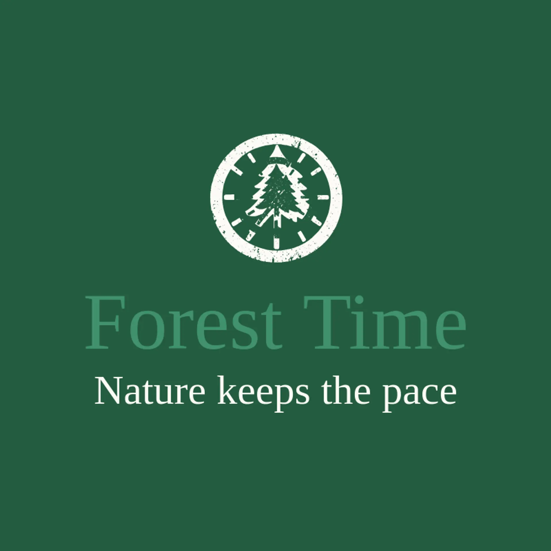 Forest Time logo for clock