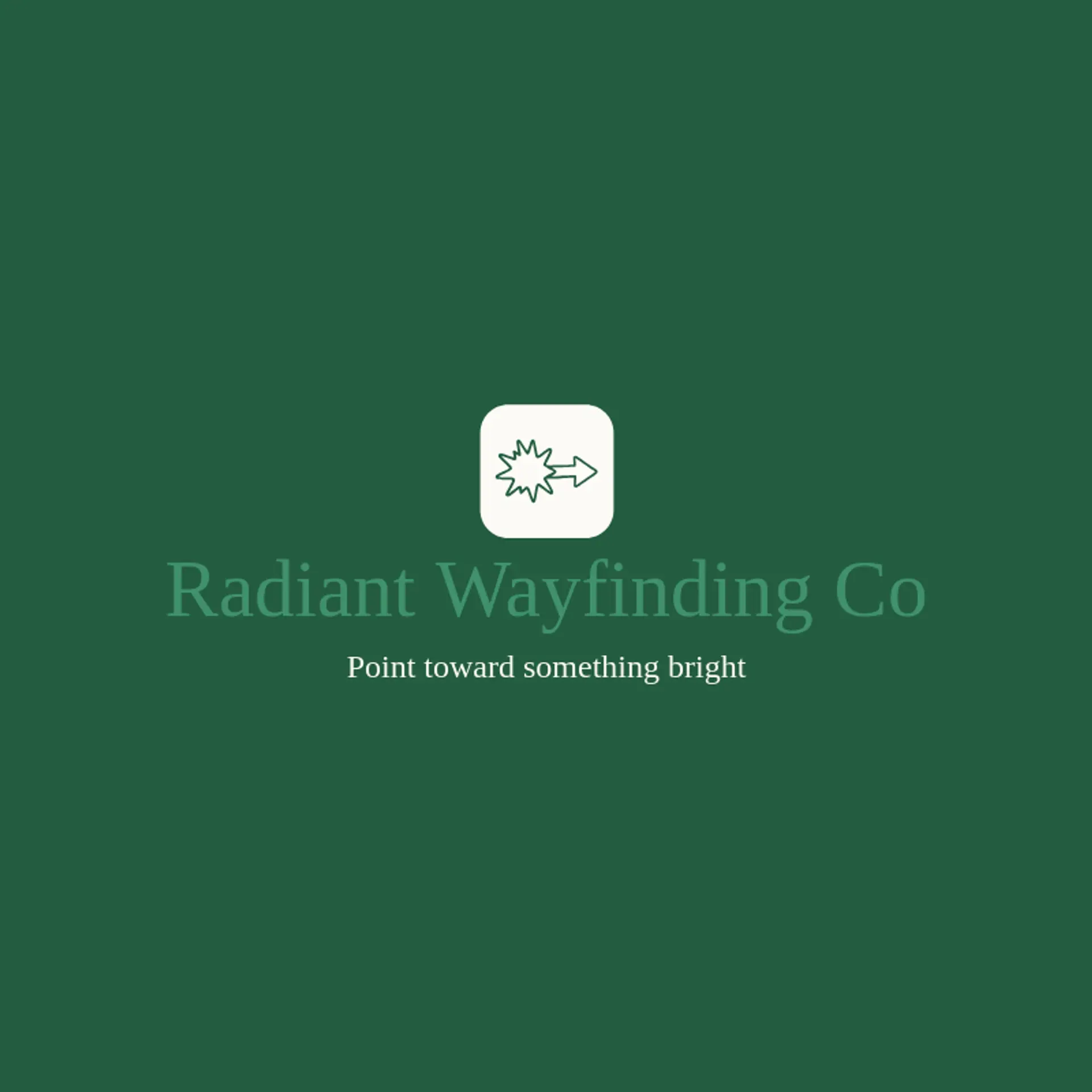 Radiant Wayfinding Co logo for flare