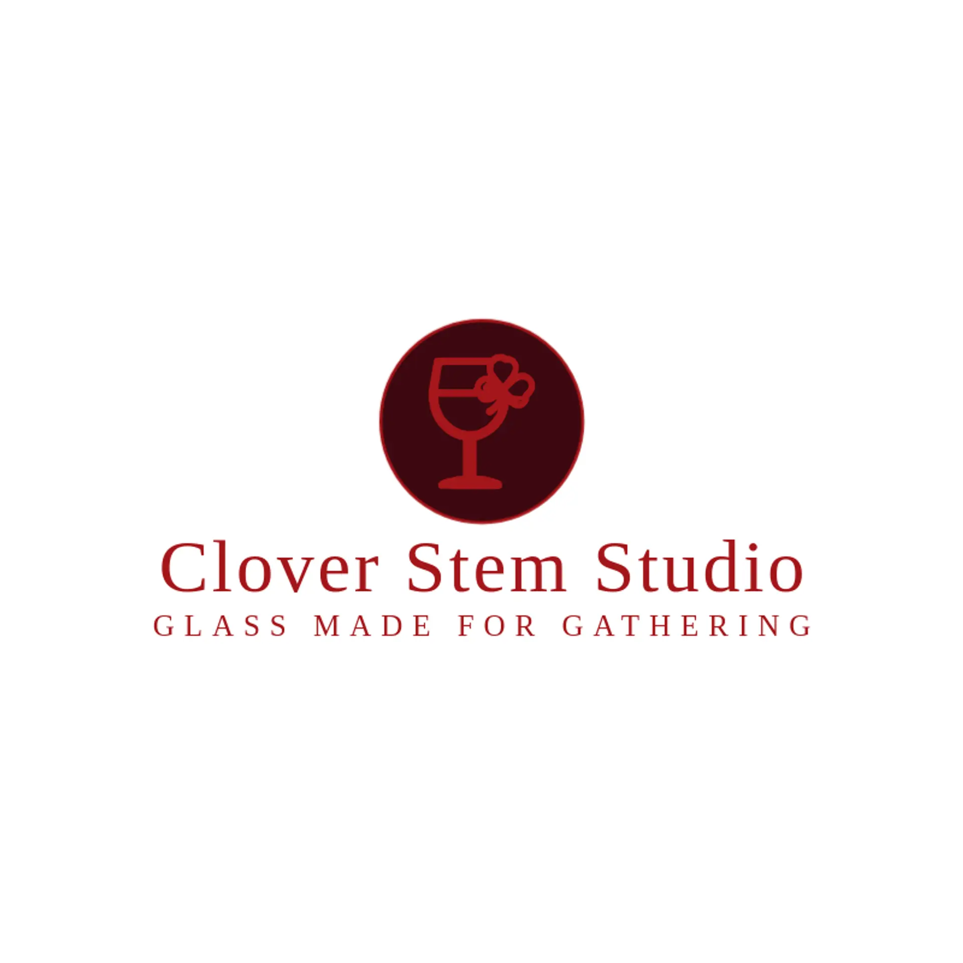Clover Stem Studio logo for wine glass