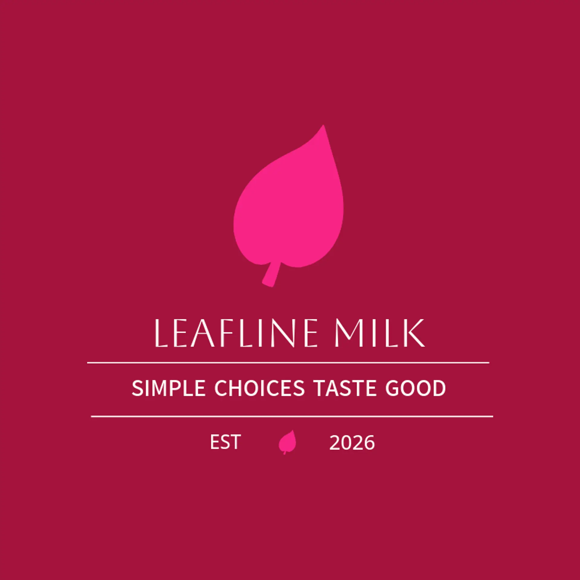 Leafline Milk logo for milk