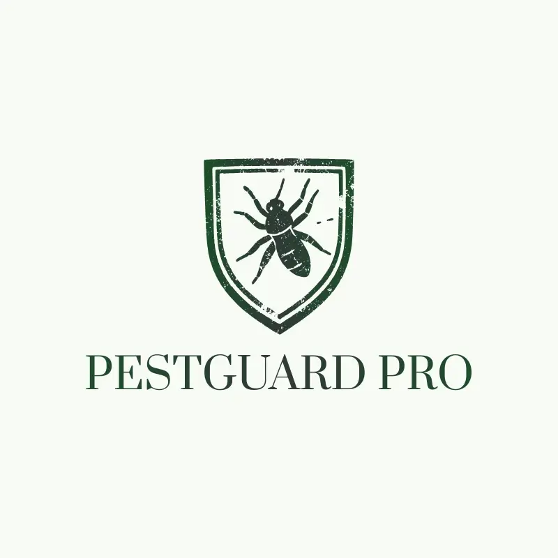 The pest control name PestGuard Pro as a branded logo with a single color icon
