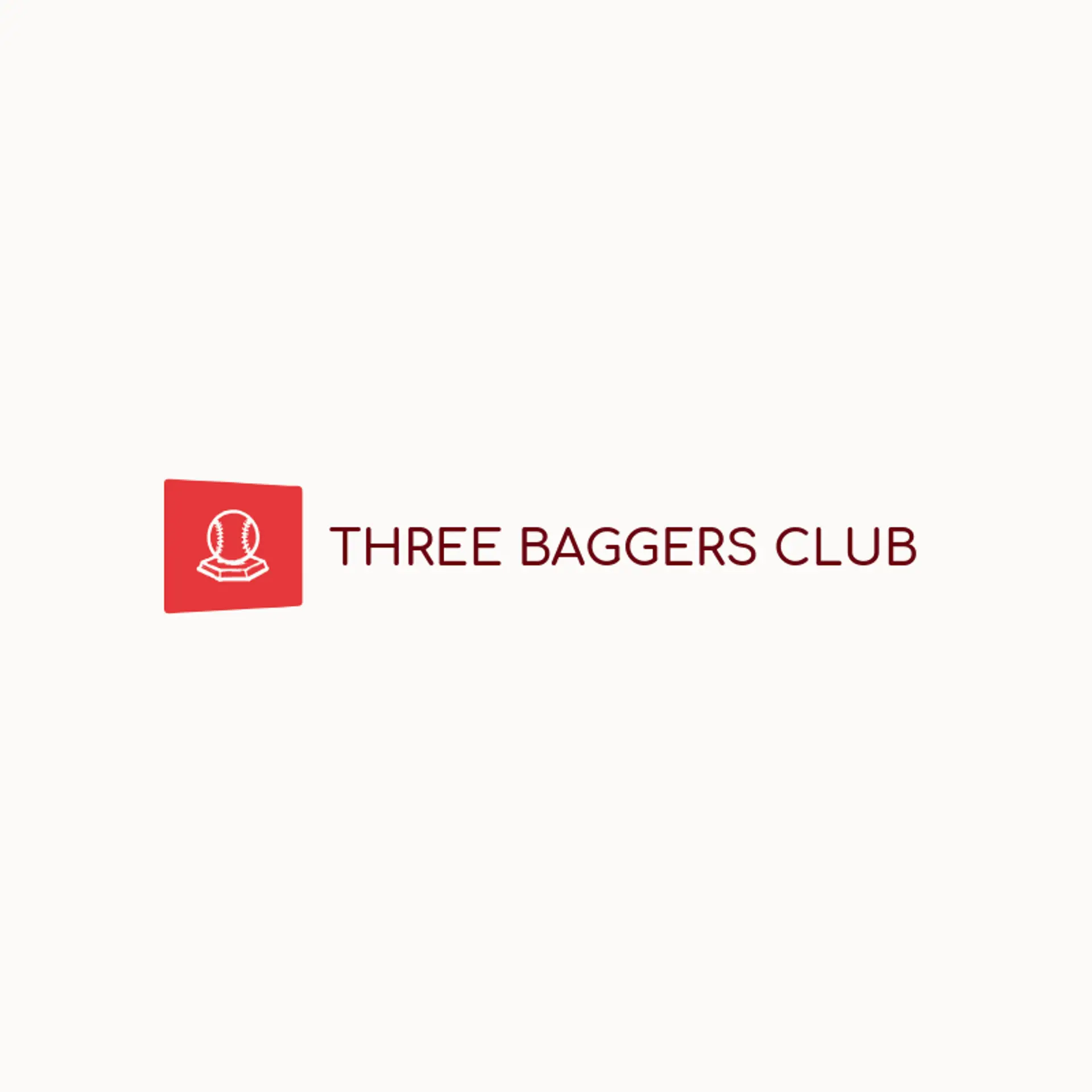 Three Baggers Club logo for baseball