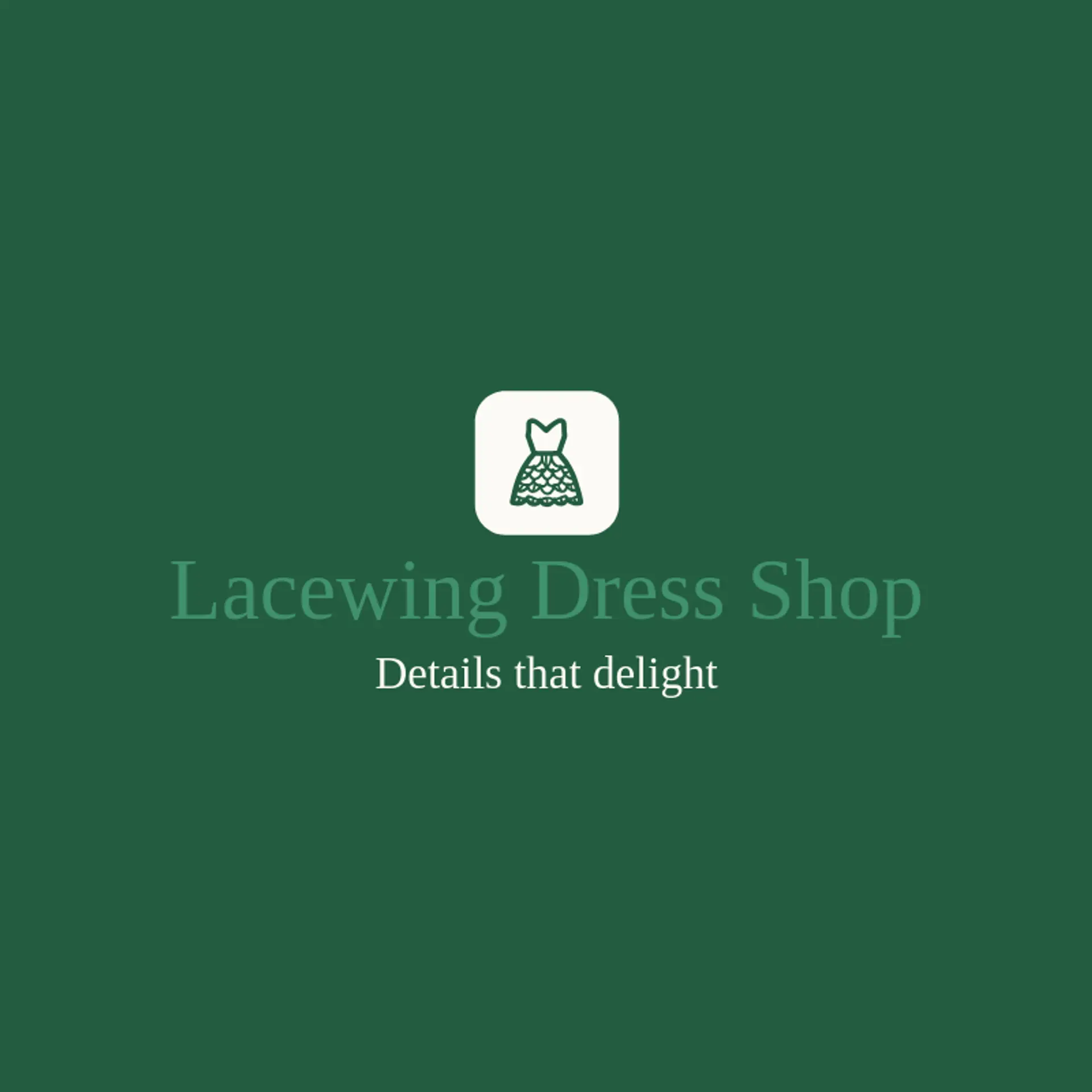Lacewing Dress Shop logo for dress