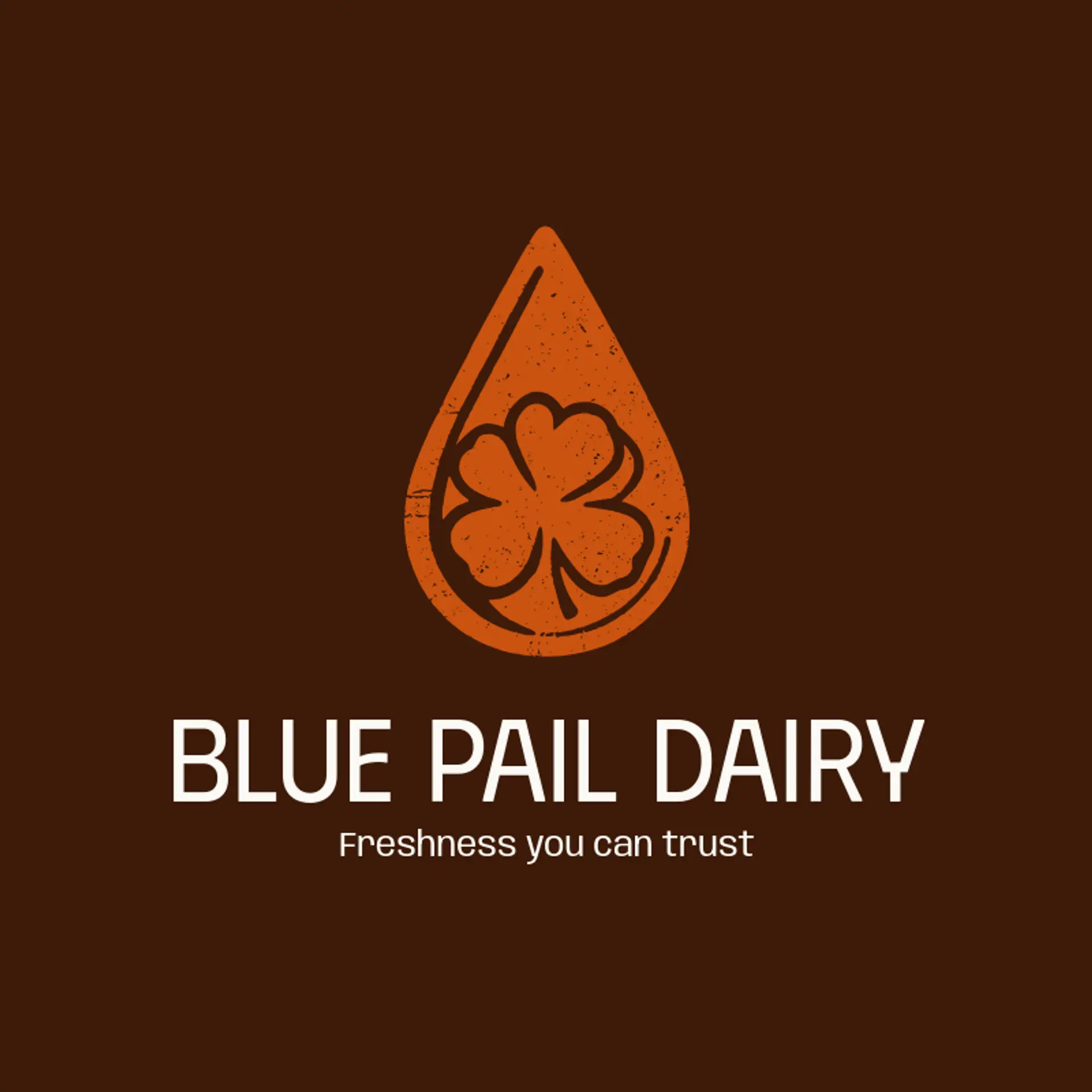 Blue Pail Dairy logo for dairy farm