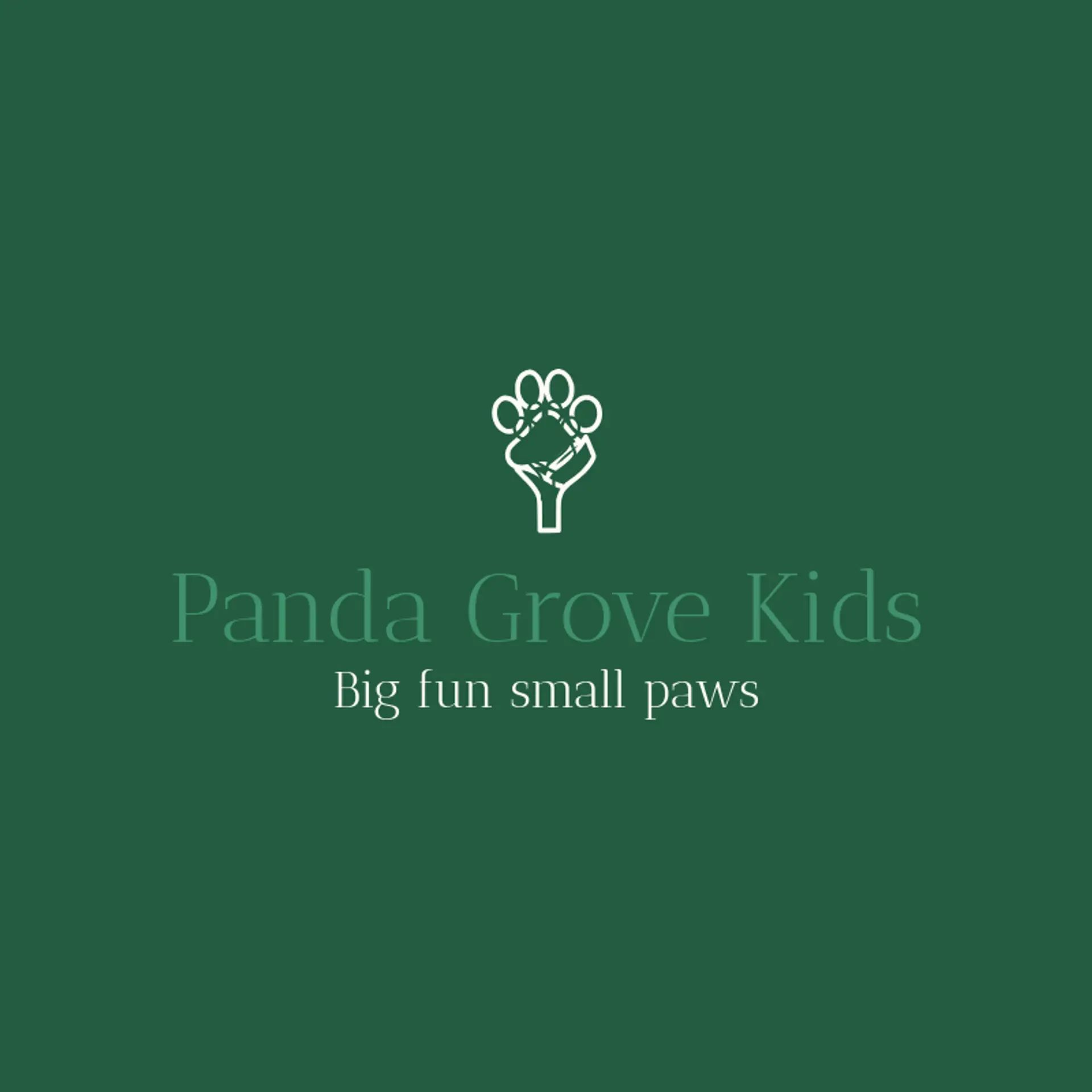 Panda Grove Kids logo for panda