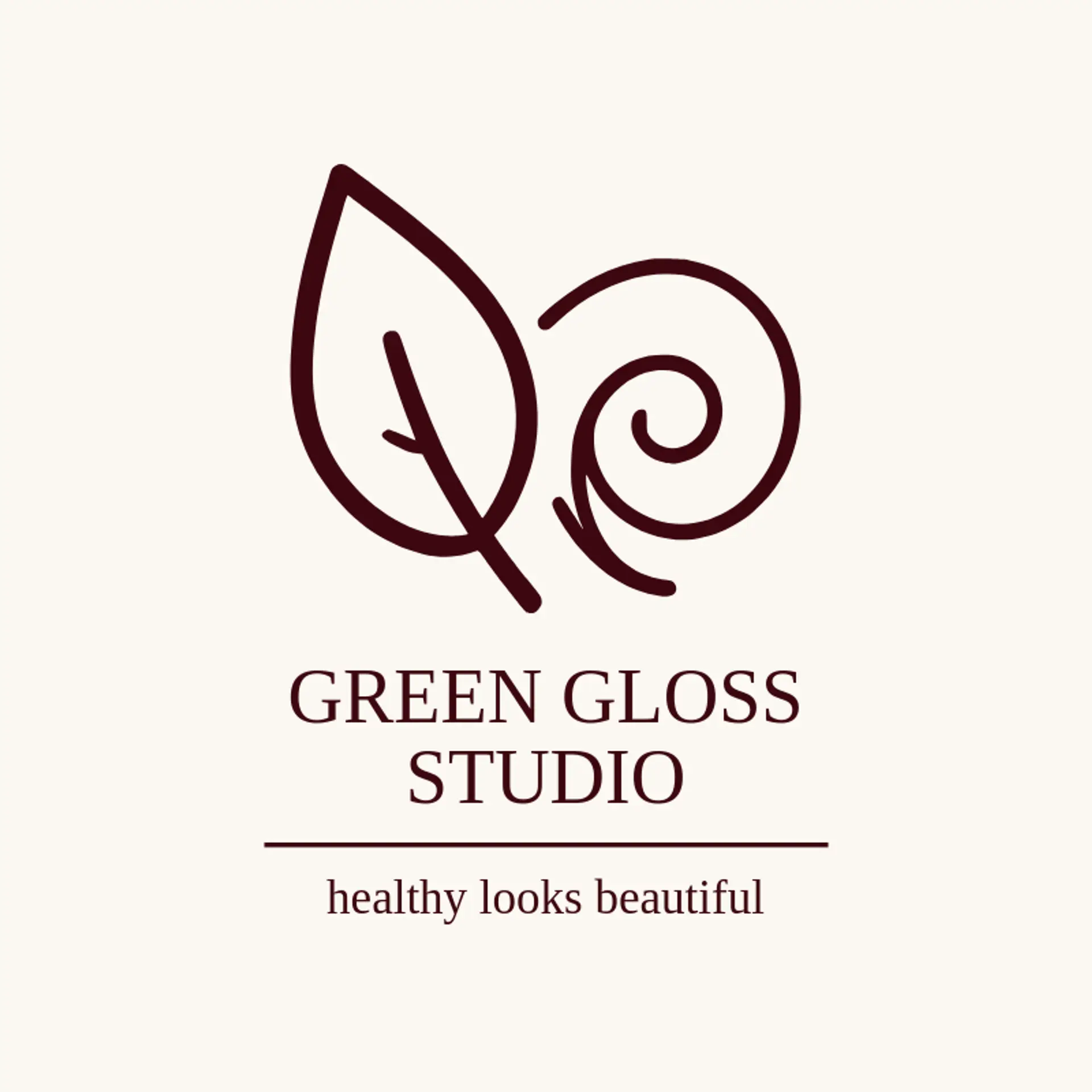 Green Gloss Studio logo for hair