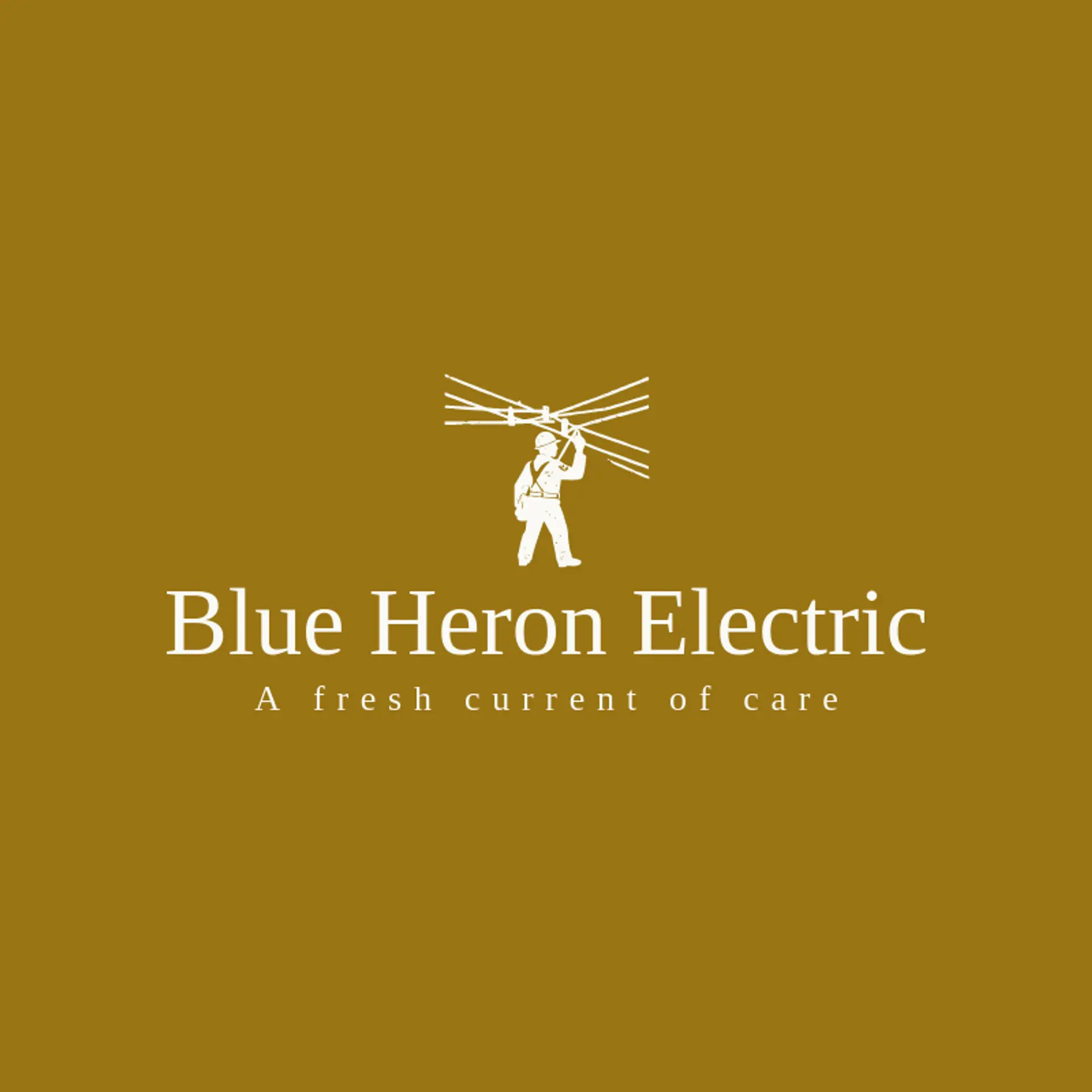 Blue Heron Electric logo for lineman