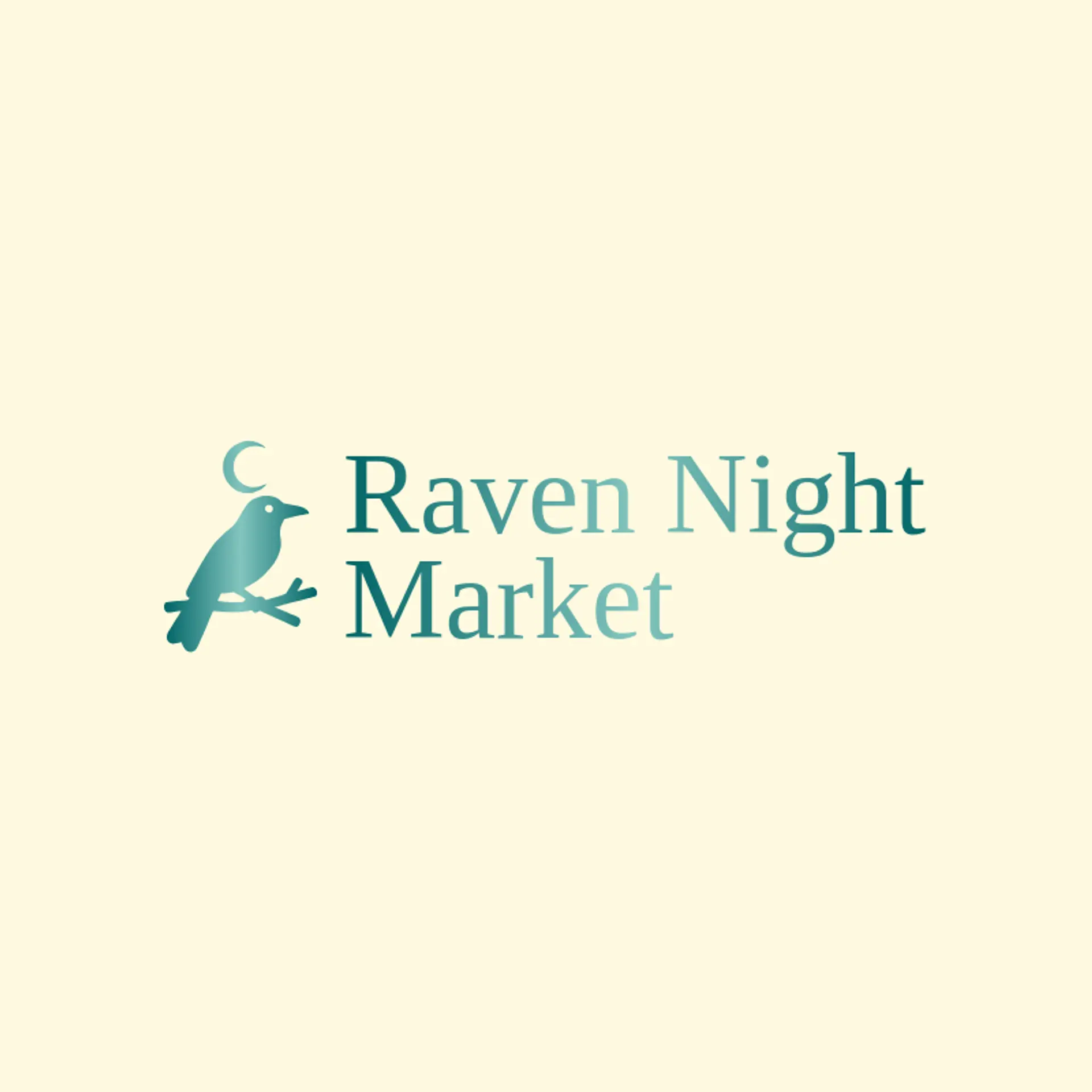 Raven Night Market logo for raven