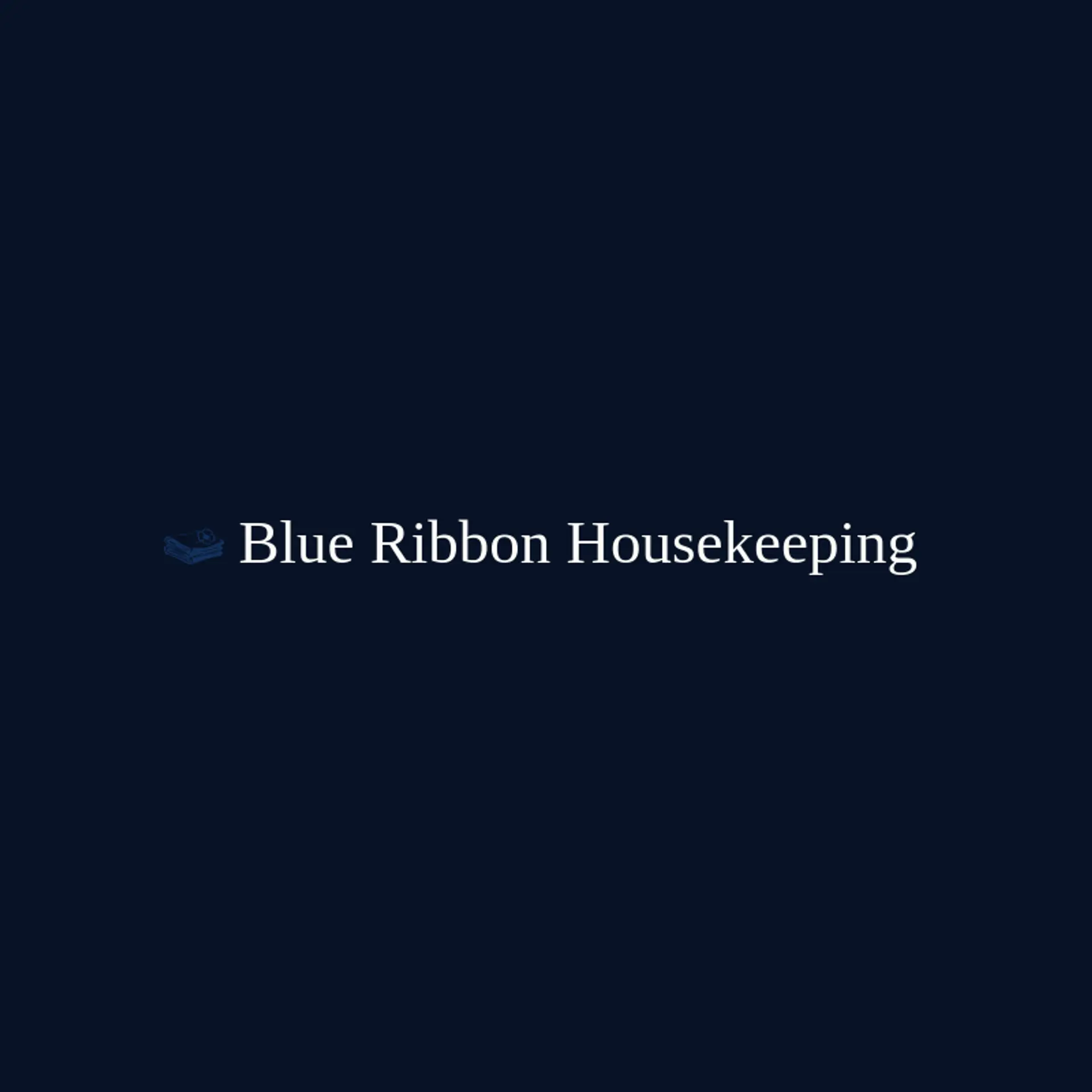 Blue Ribbon Housekeeping logo for housekeeping