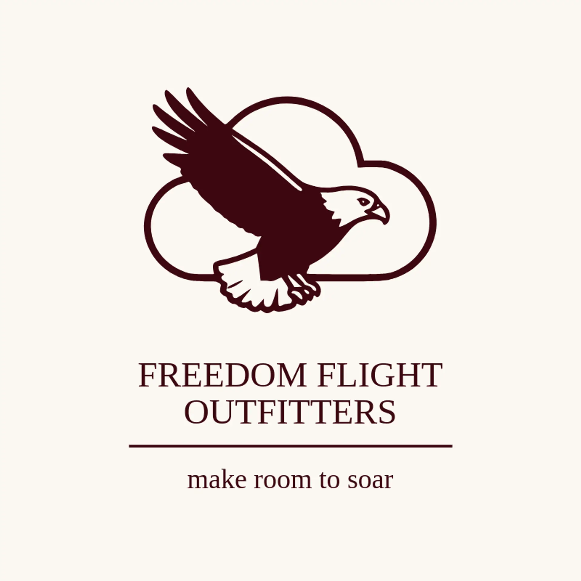 Freedom Flight Outfitters logo for bald eagle