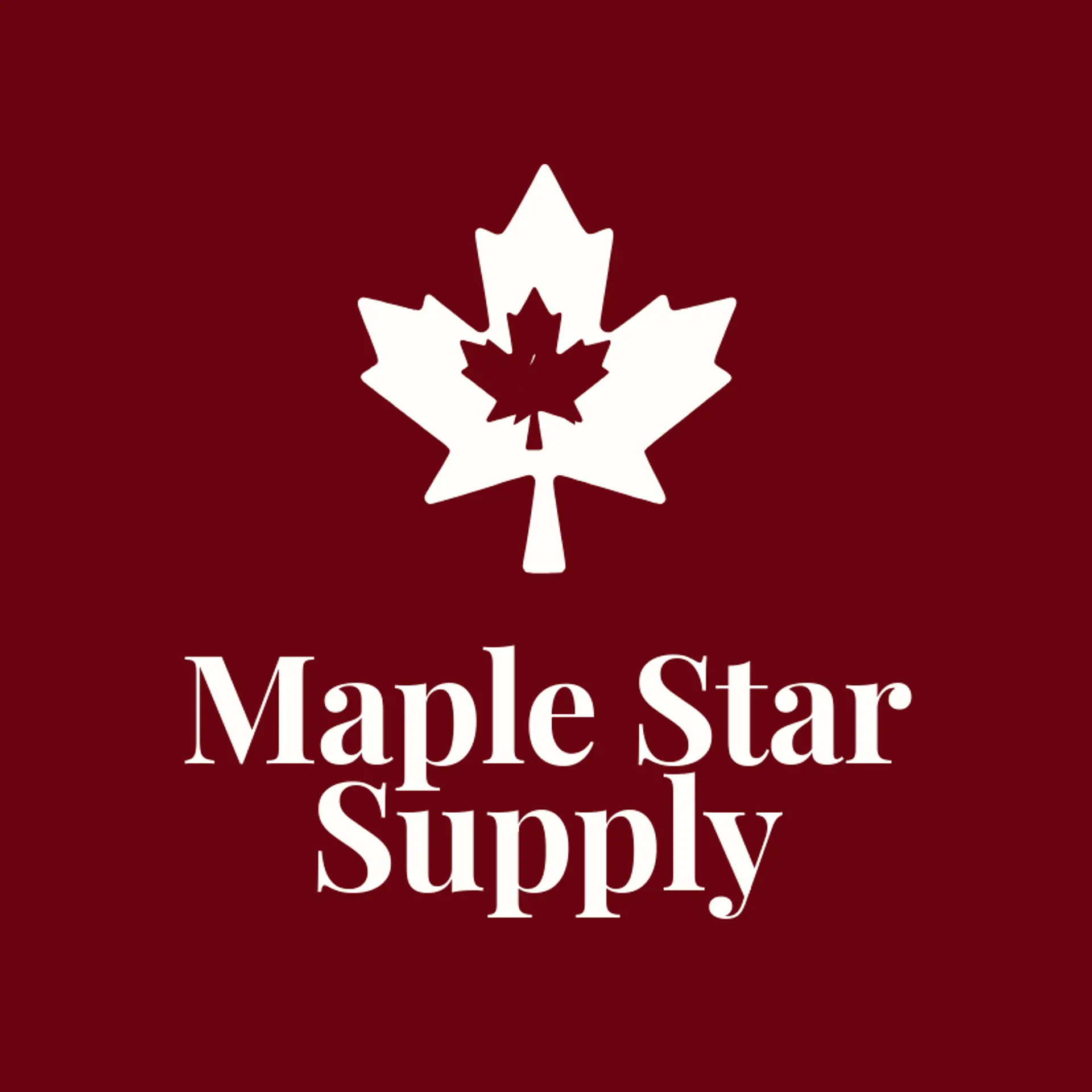 Maple Star Supply logo for leaf