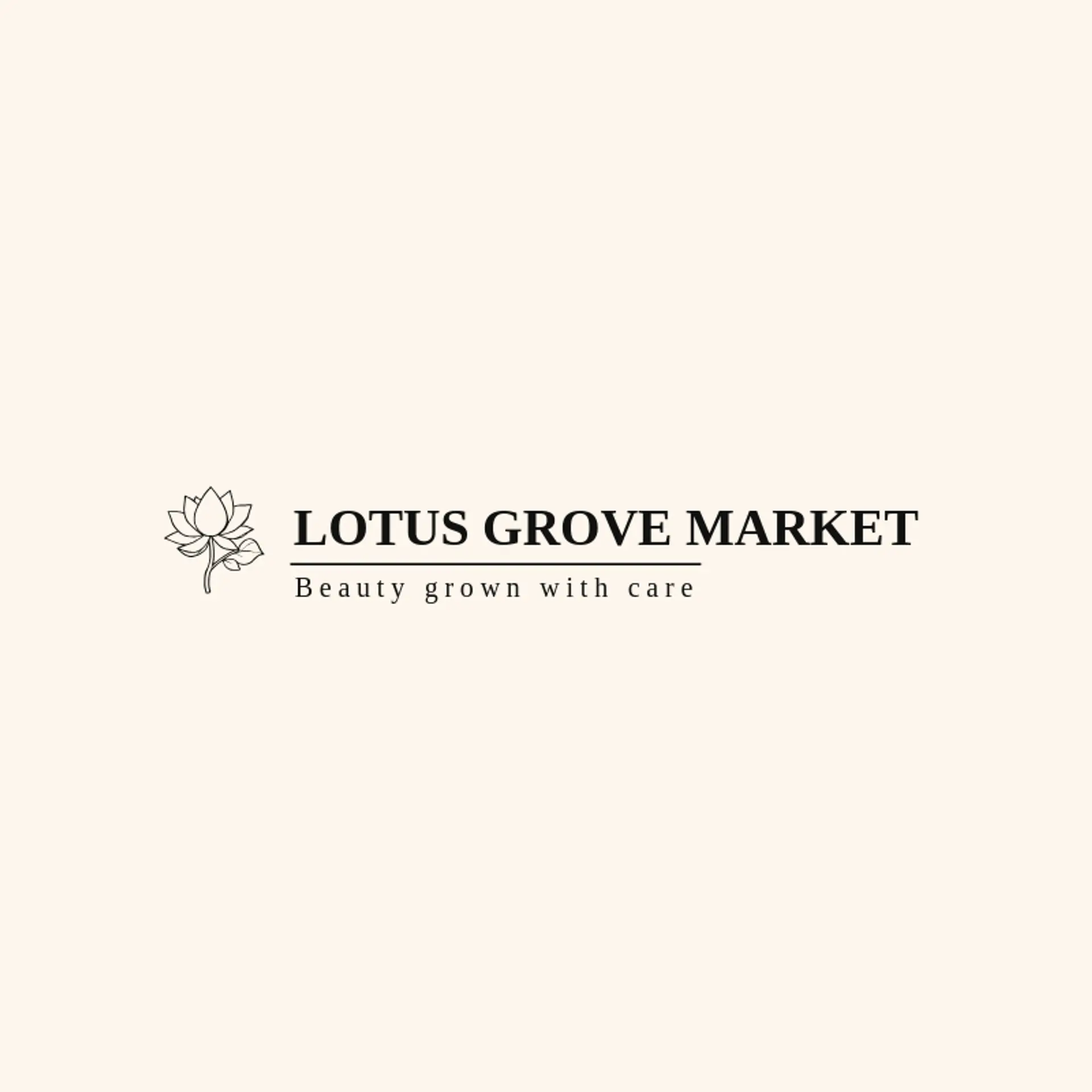 Lotus Grove Market logo for lotus flower