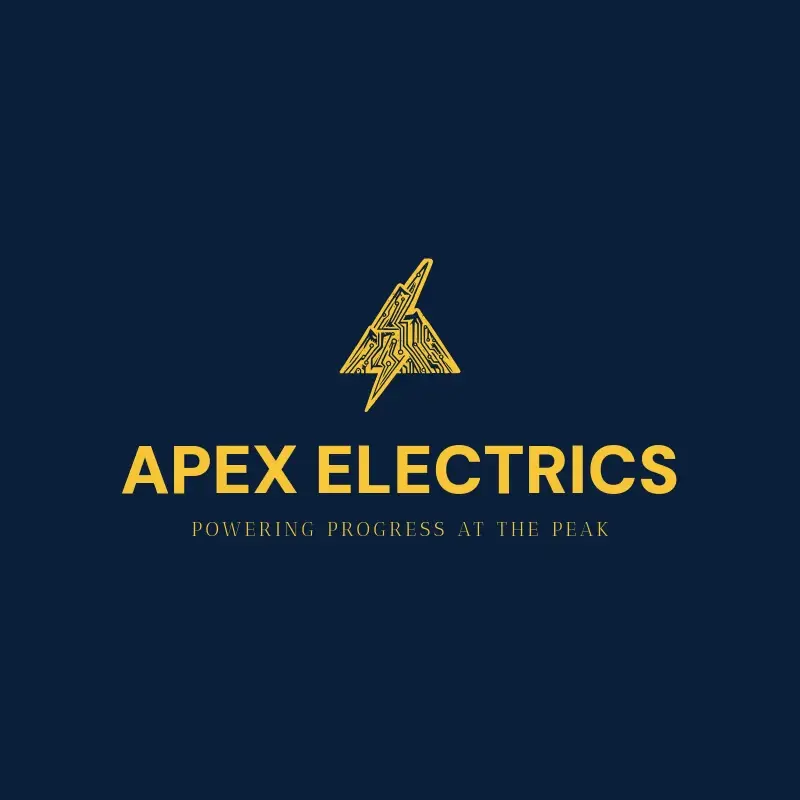 The electrical name Apex Electrics as a branded logo with a single color icon