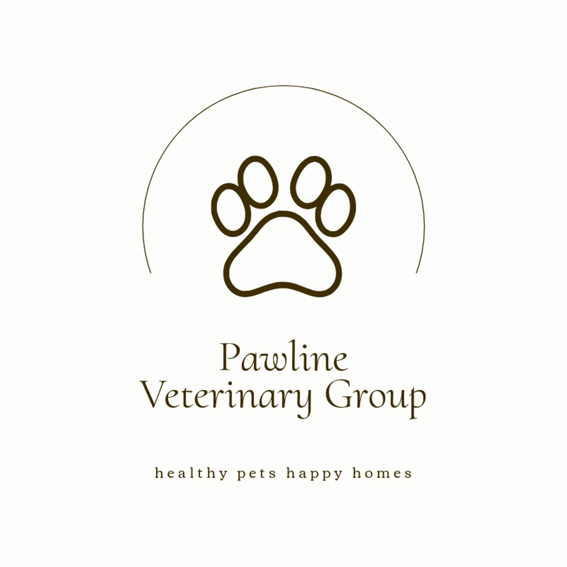 Pawline Veterinary Group logo for veterinary