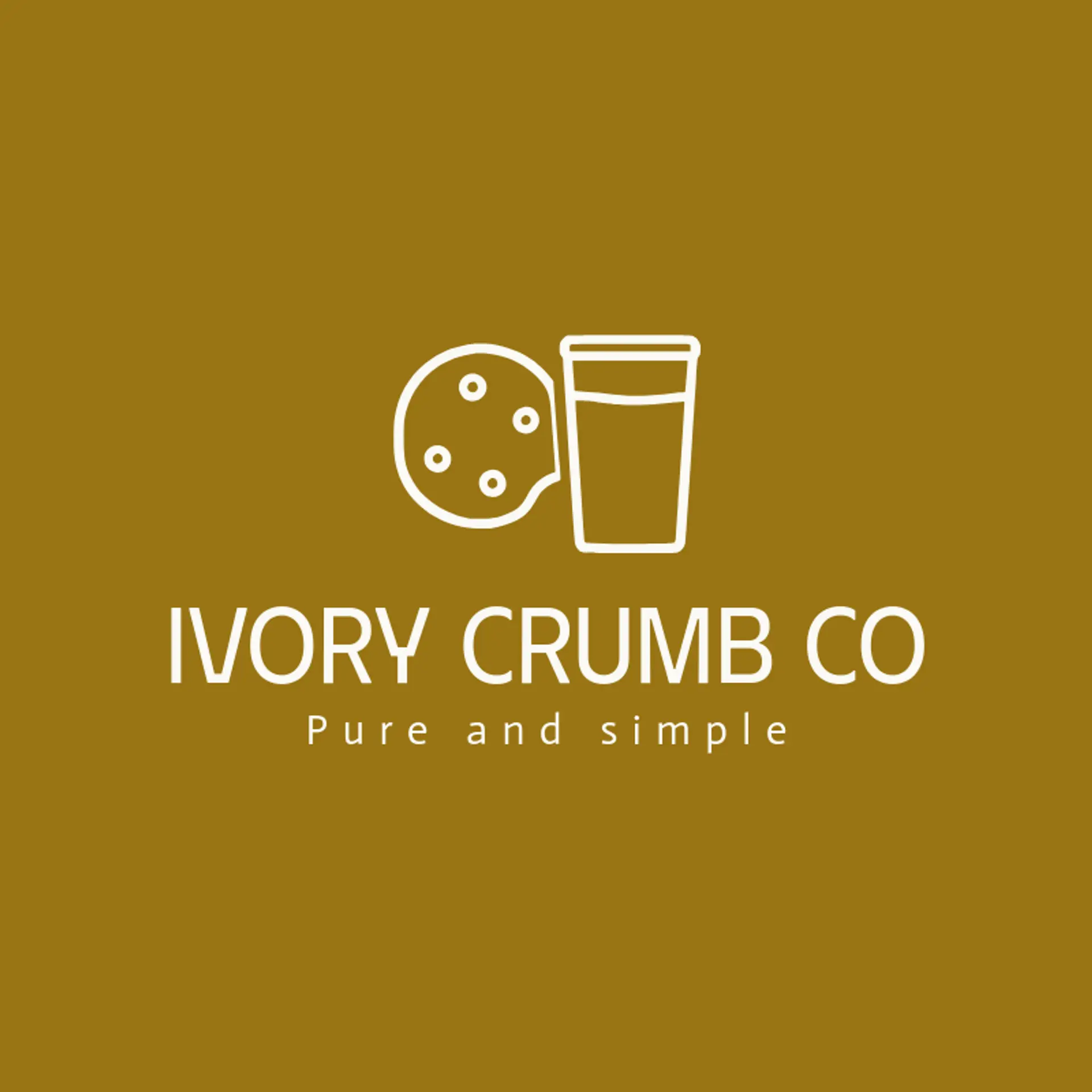 Ivory Crumb Co logo for cookie