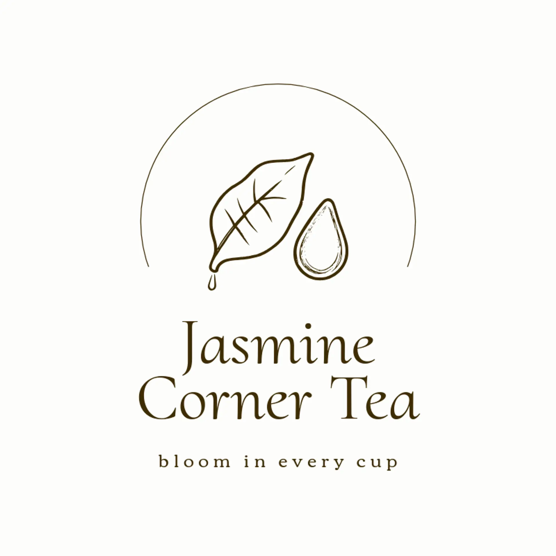 Jasmine Corner Tea logo for tea shop
