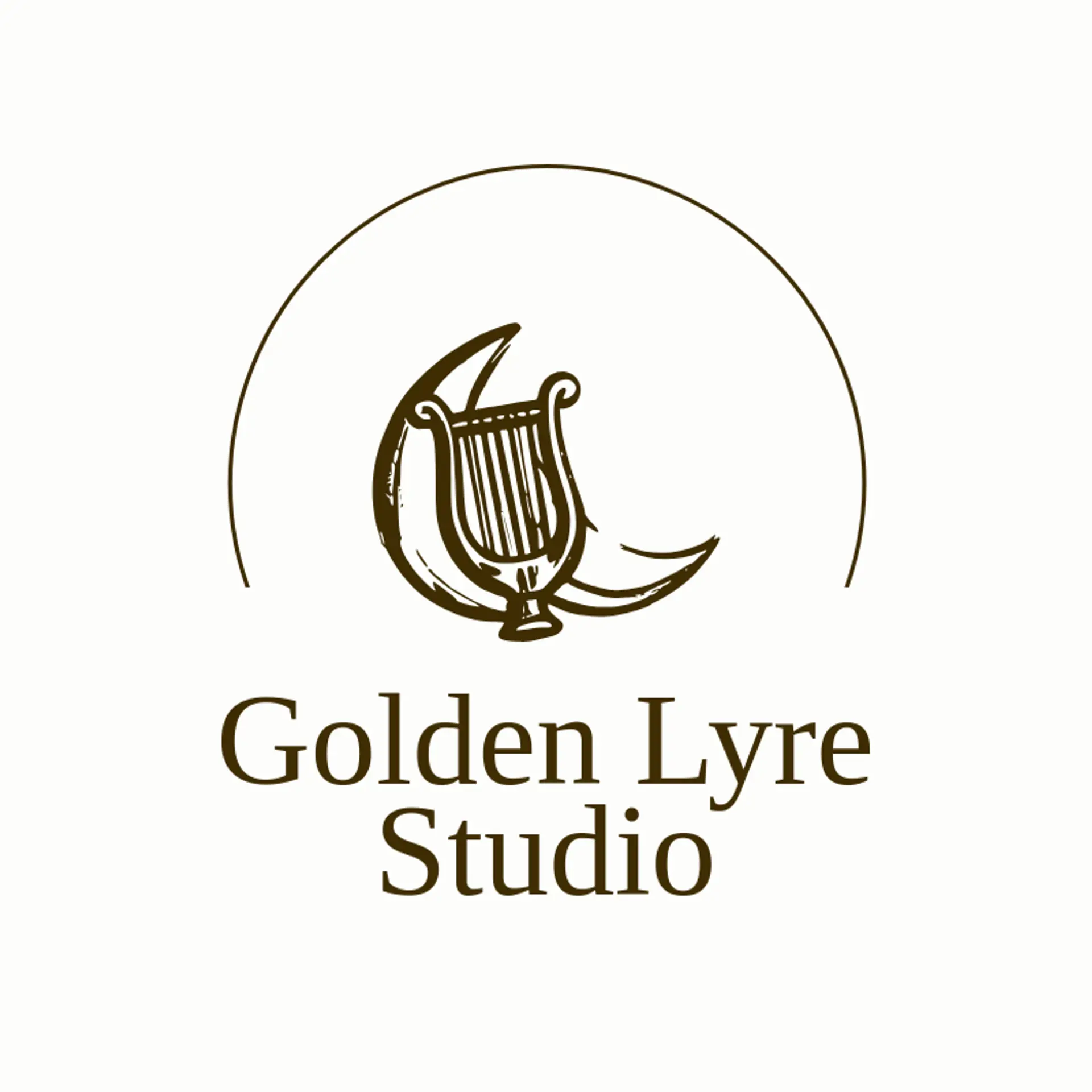 Golden Lyre Studio logo for greek mythology