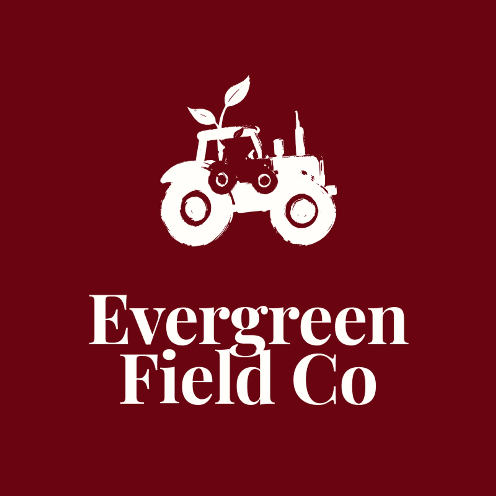 Evergreen Field Co logo for tractor