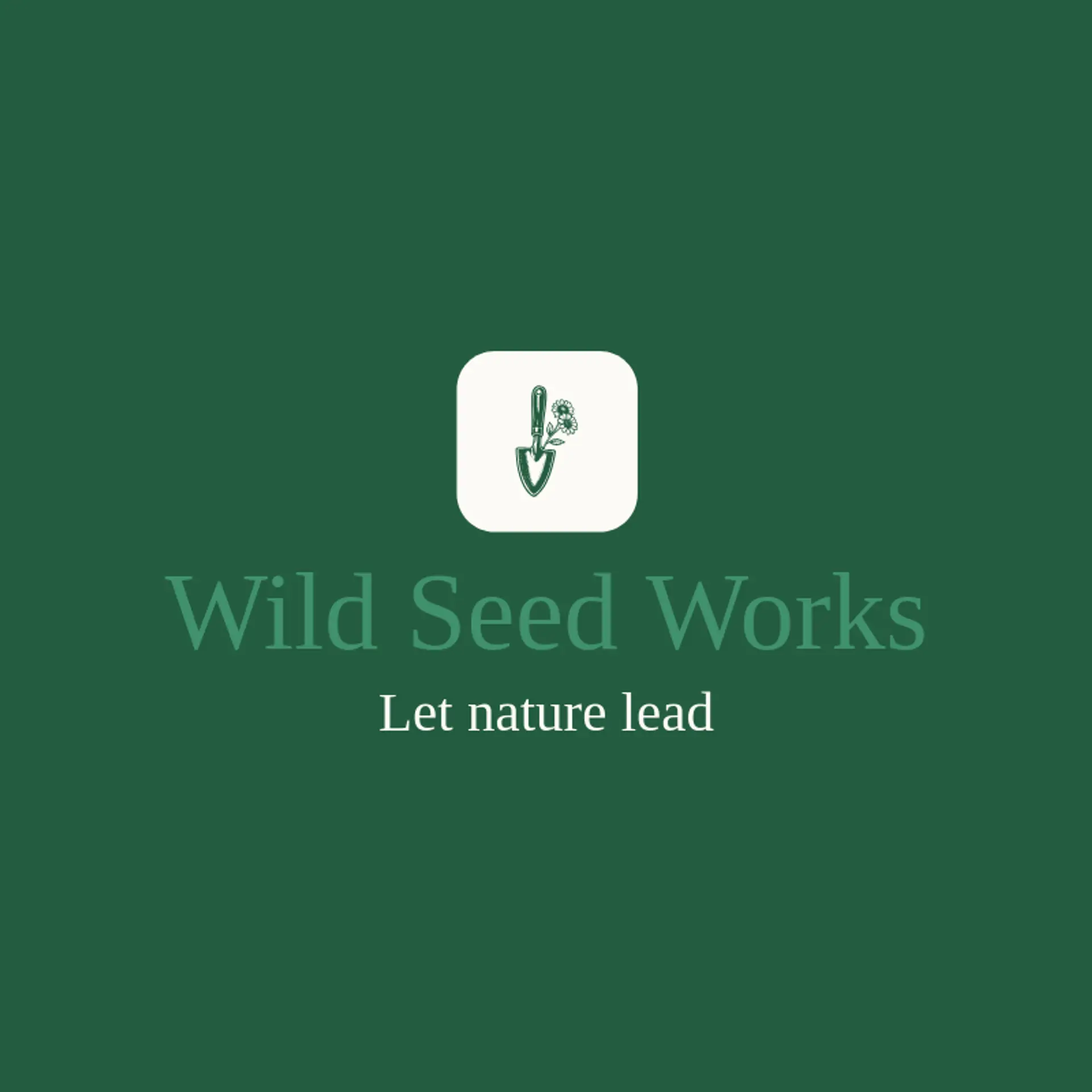 Wild Seed Works logo for gardening