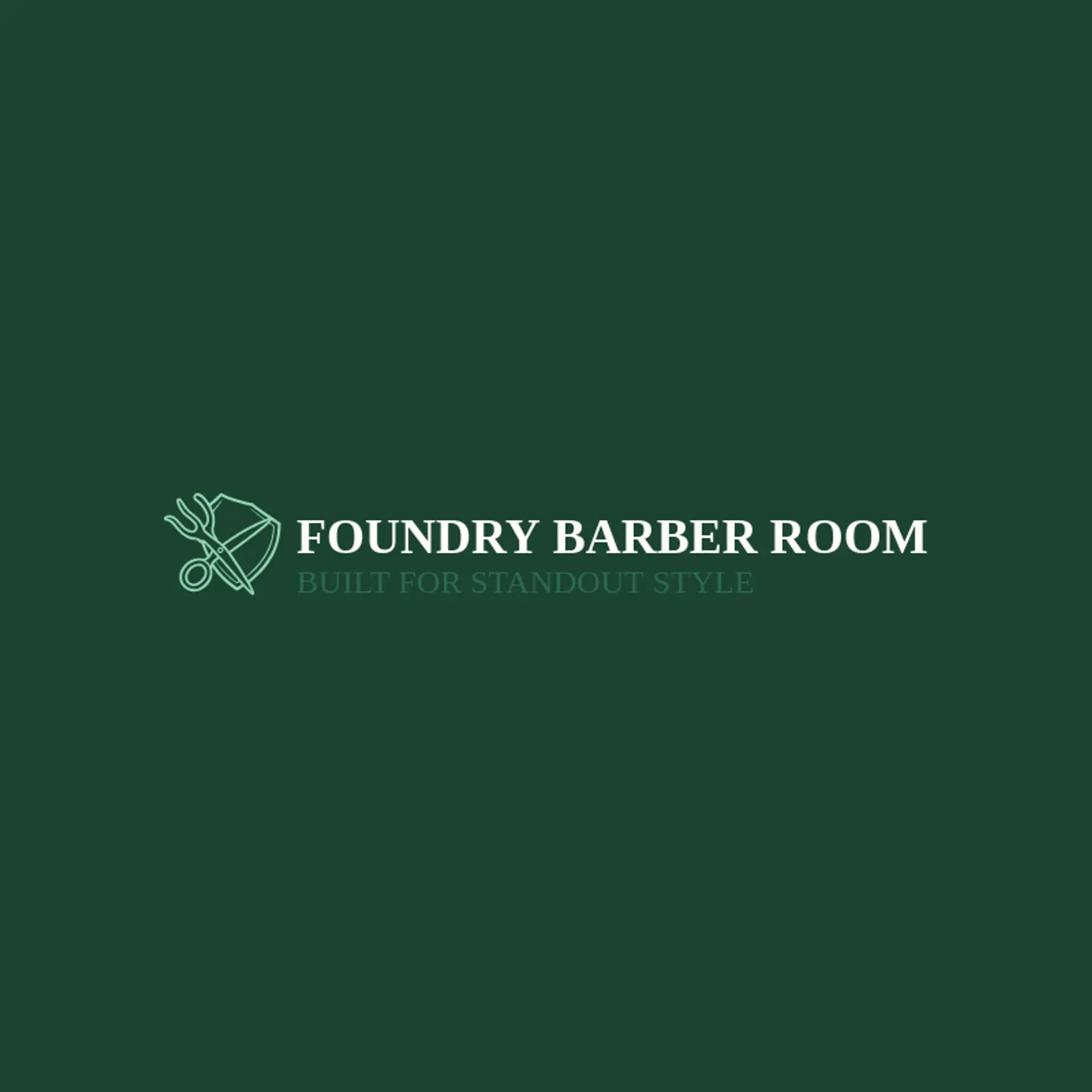 Foundry Barber Room logo for barbershop