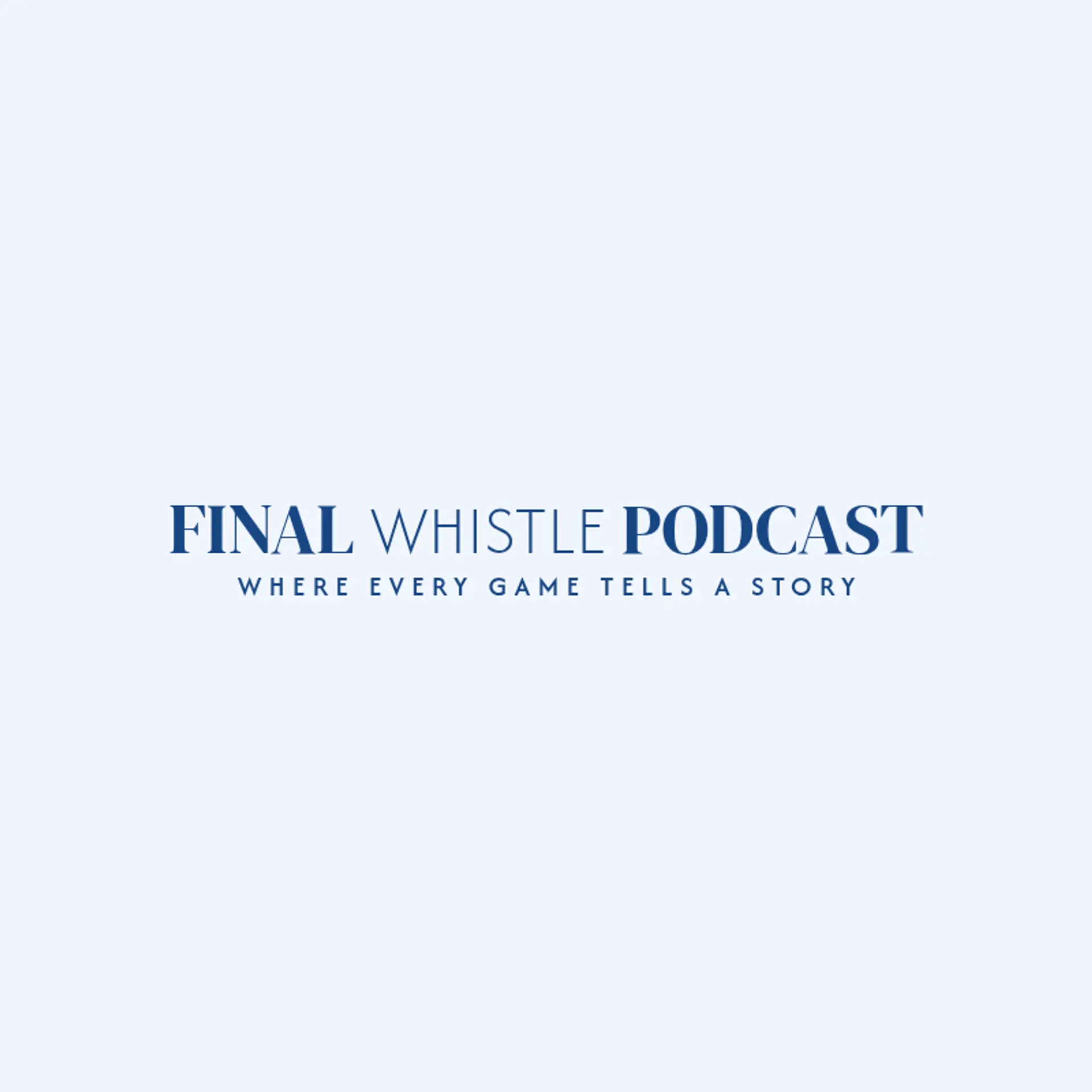 Final Whistle Podcast logo for sports podcast