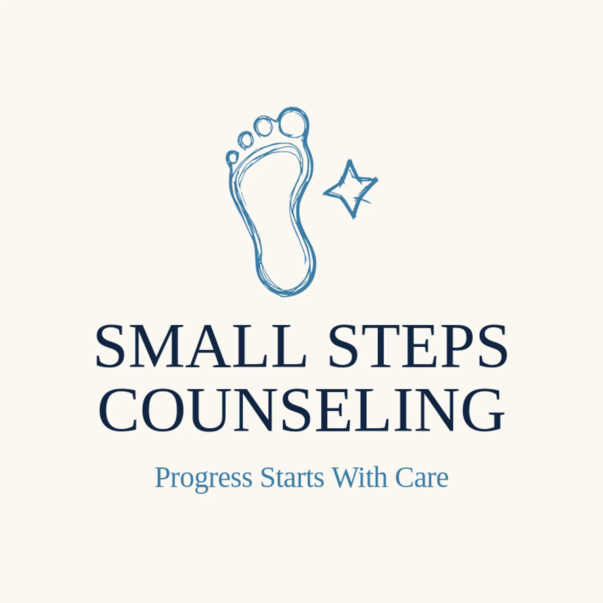 Small Steps Counseling logo for psychologist