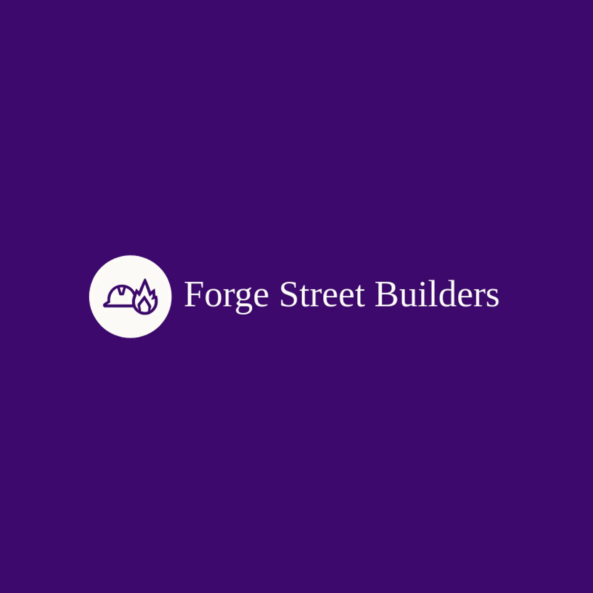 Forge Street Builders logo for hard hat