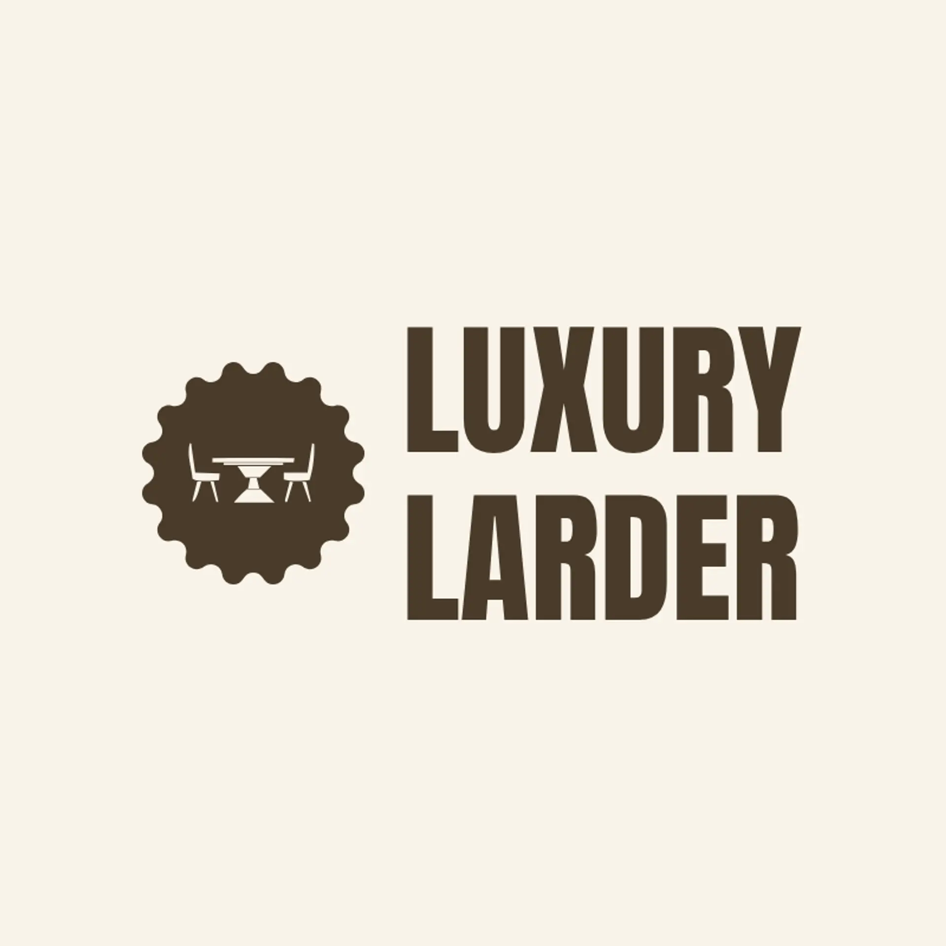 Luxury Larder logo for fine dining restaurant