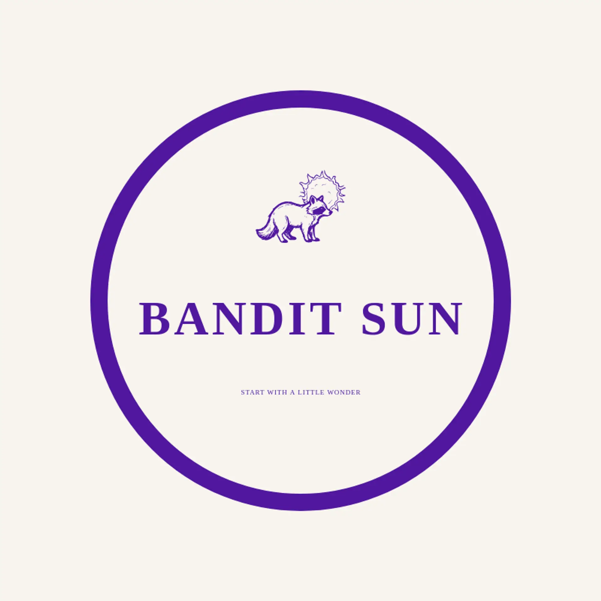 Bandit Sun logo for raccoon