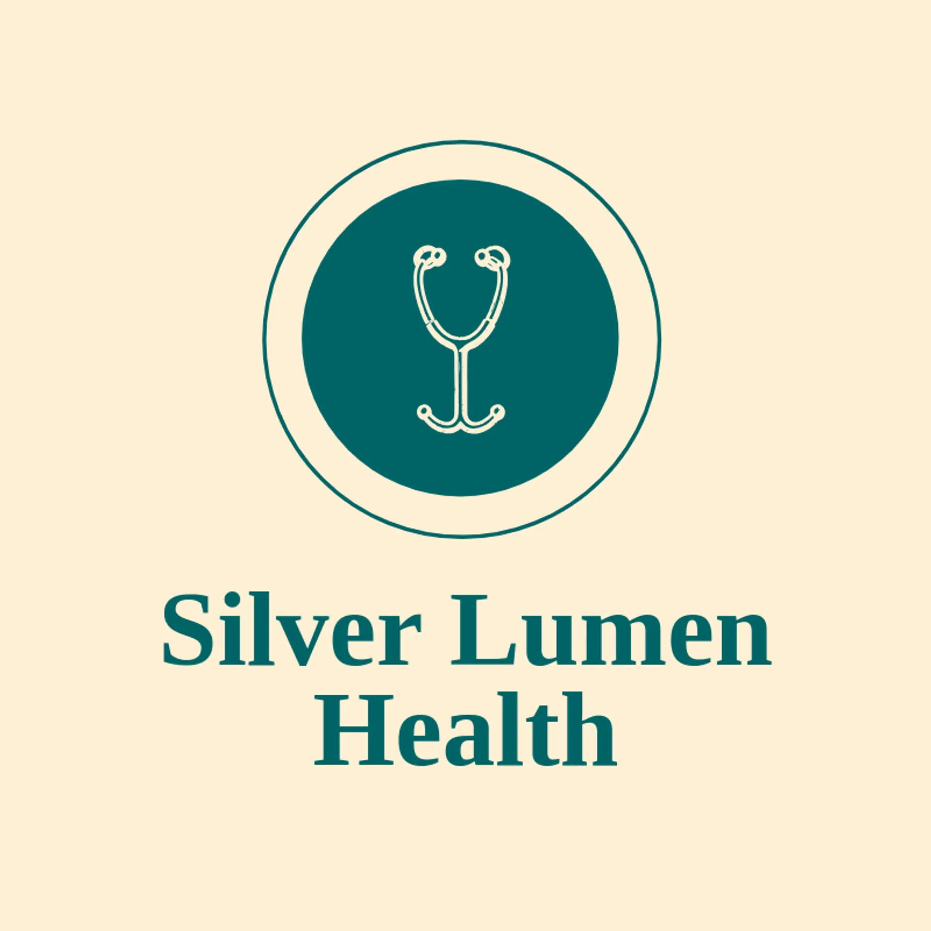 Silver Lumen Health logo for stethoscope