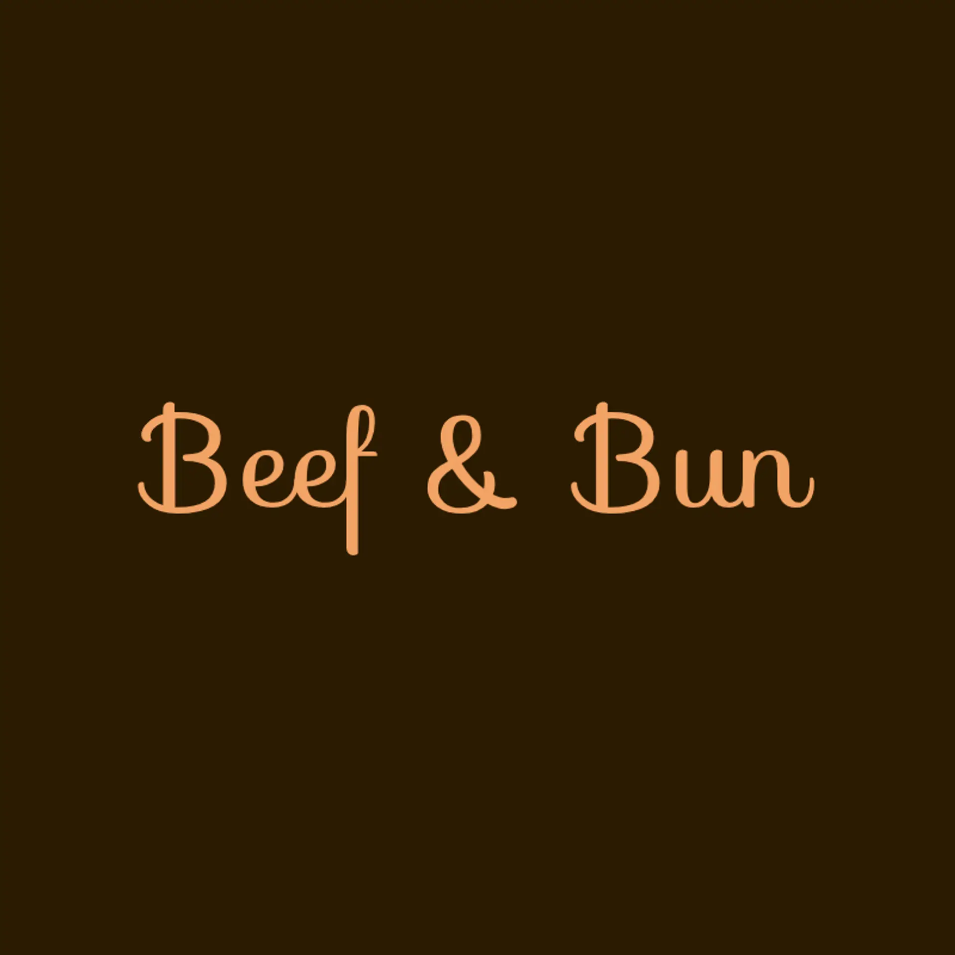 Beef & Bun logo for burger restaurant