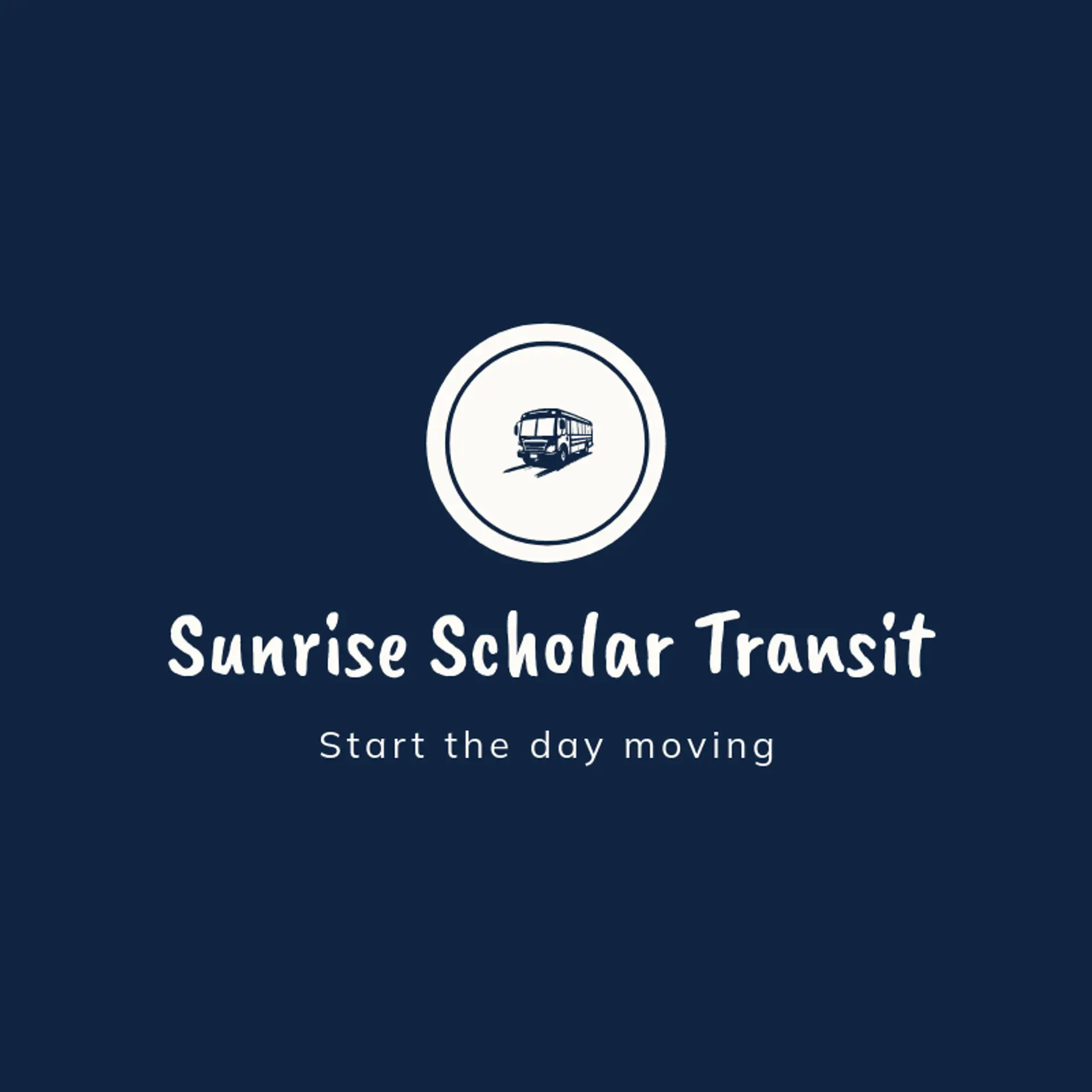 Sunrise Scholar Transit logo for school bus